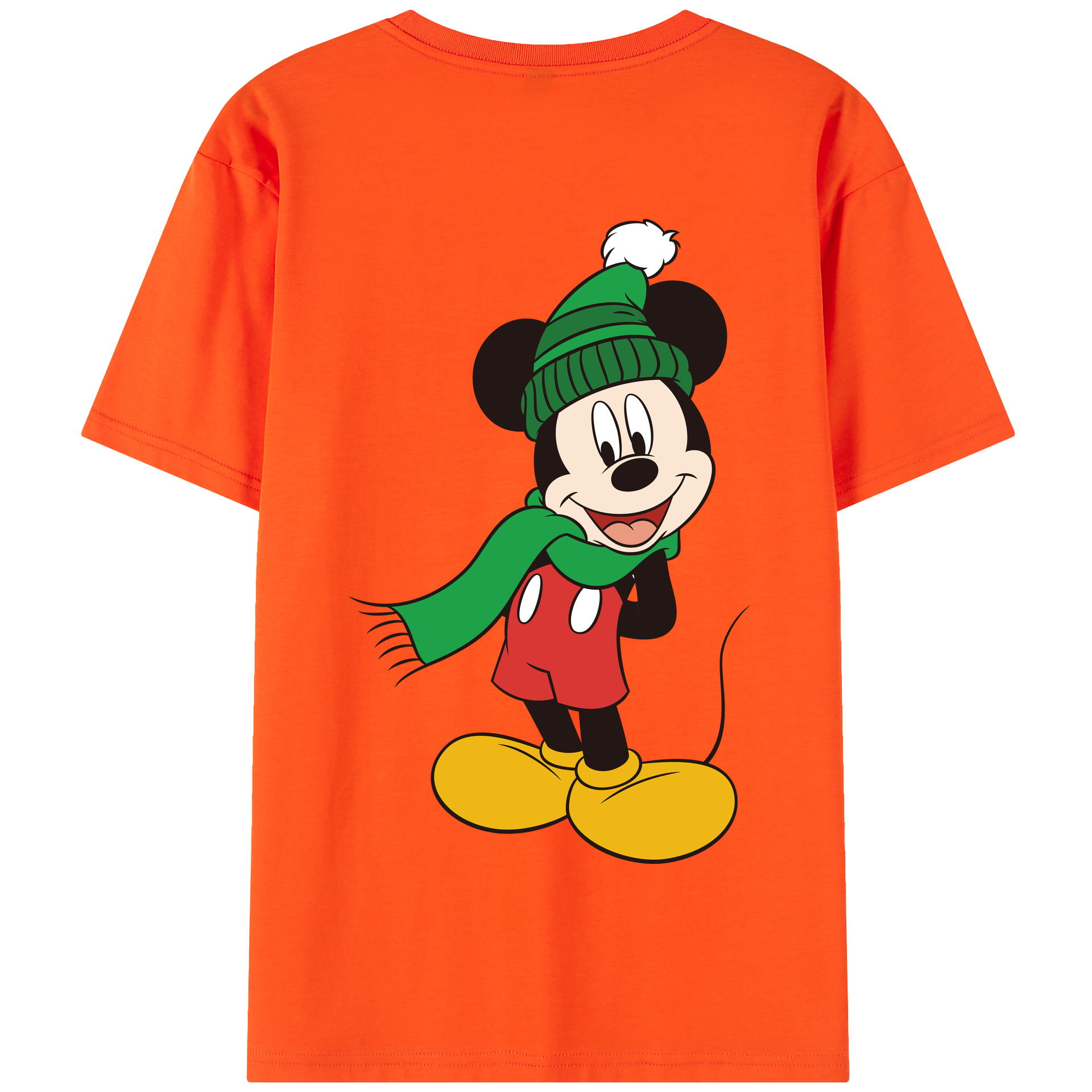 （画像用） ミッキーマウス Mickey Mouse 綿100％半袖Tシャツ（背面プリント）