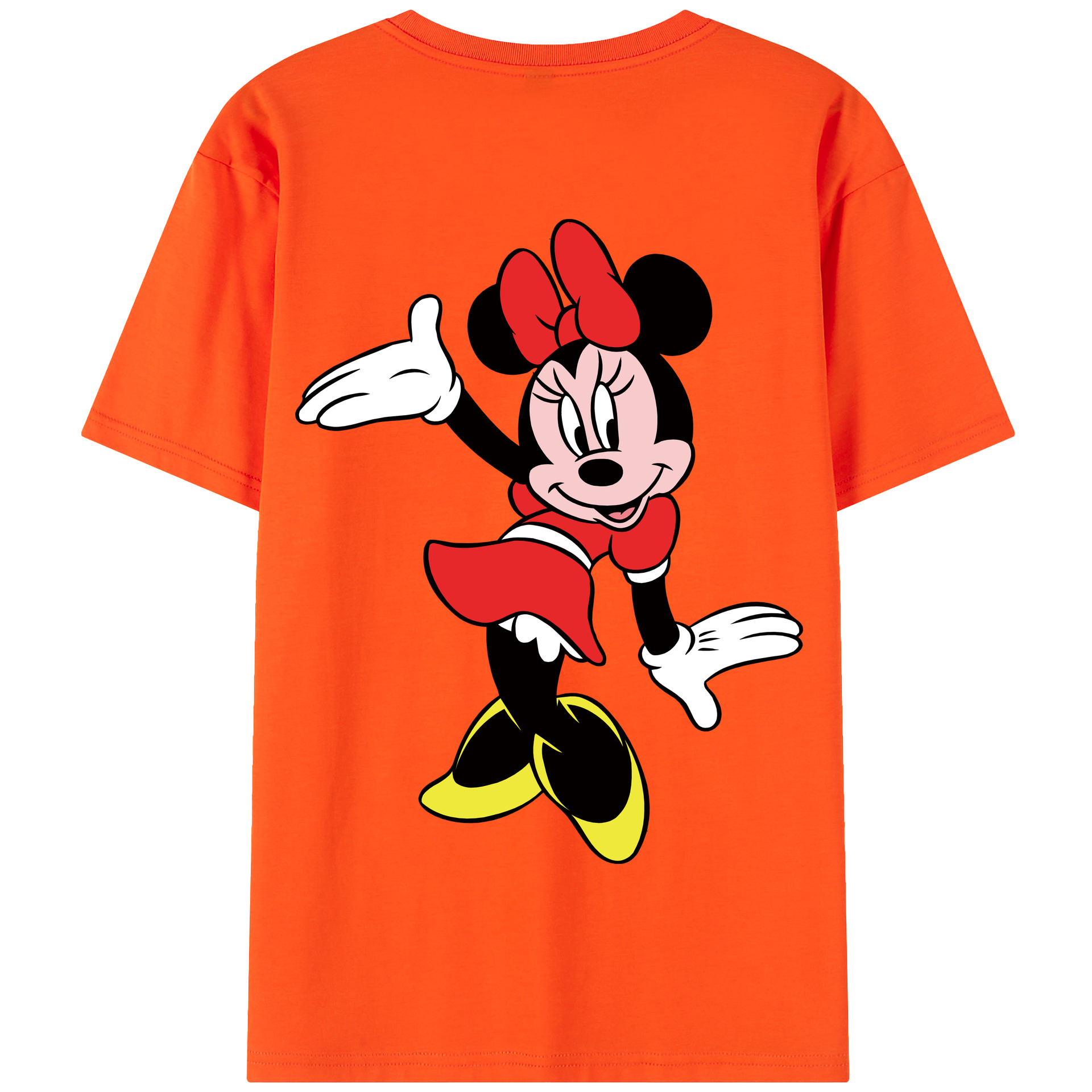 （画像用） ミッキーマウス Mickey Mouse 綿100％半袖Tシャツ（背面プリント）