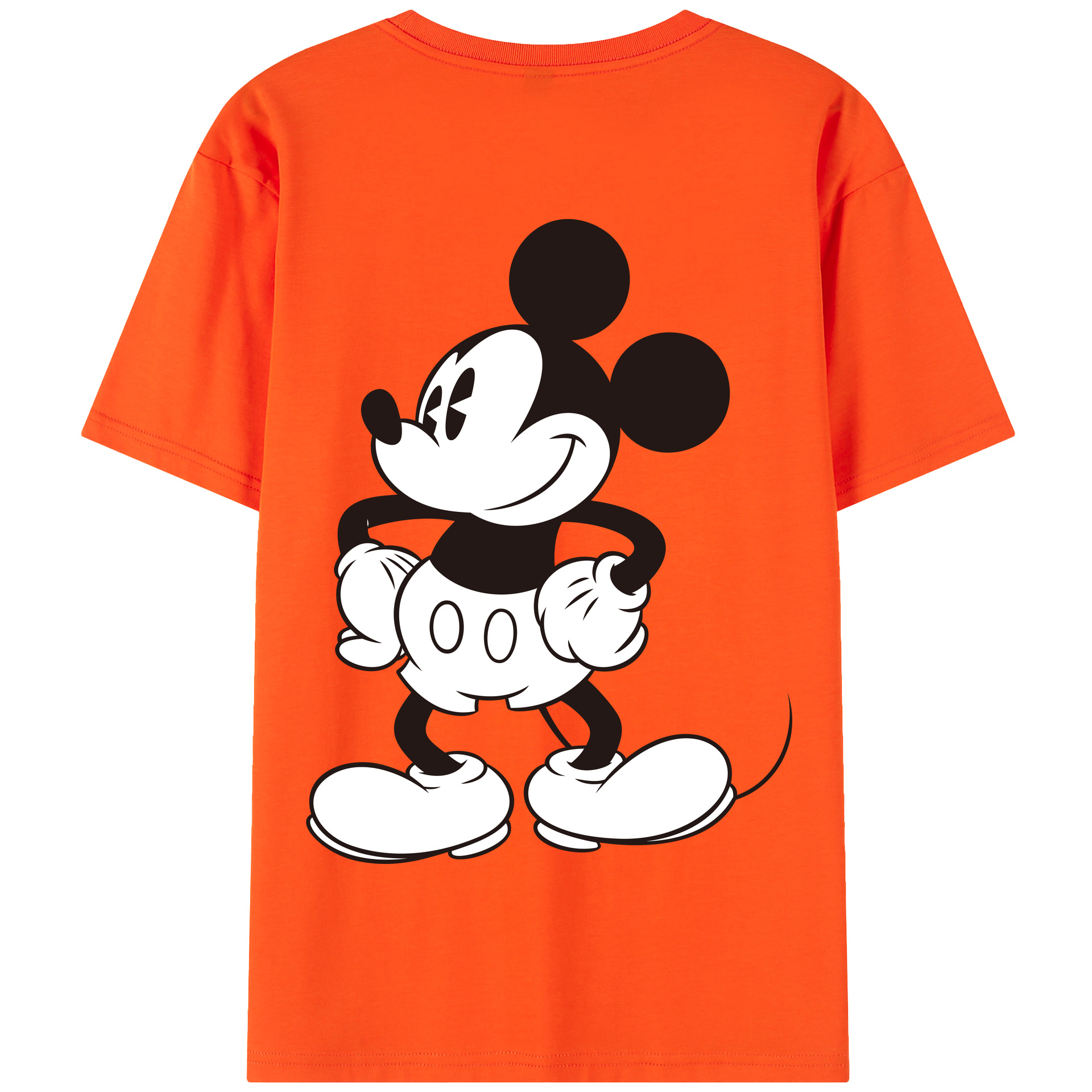 （画像用） ミッキーマウス Mickey Mouse 綿100％半袖Tシャツ（背面プリント）