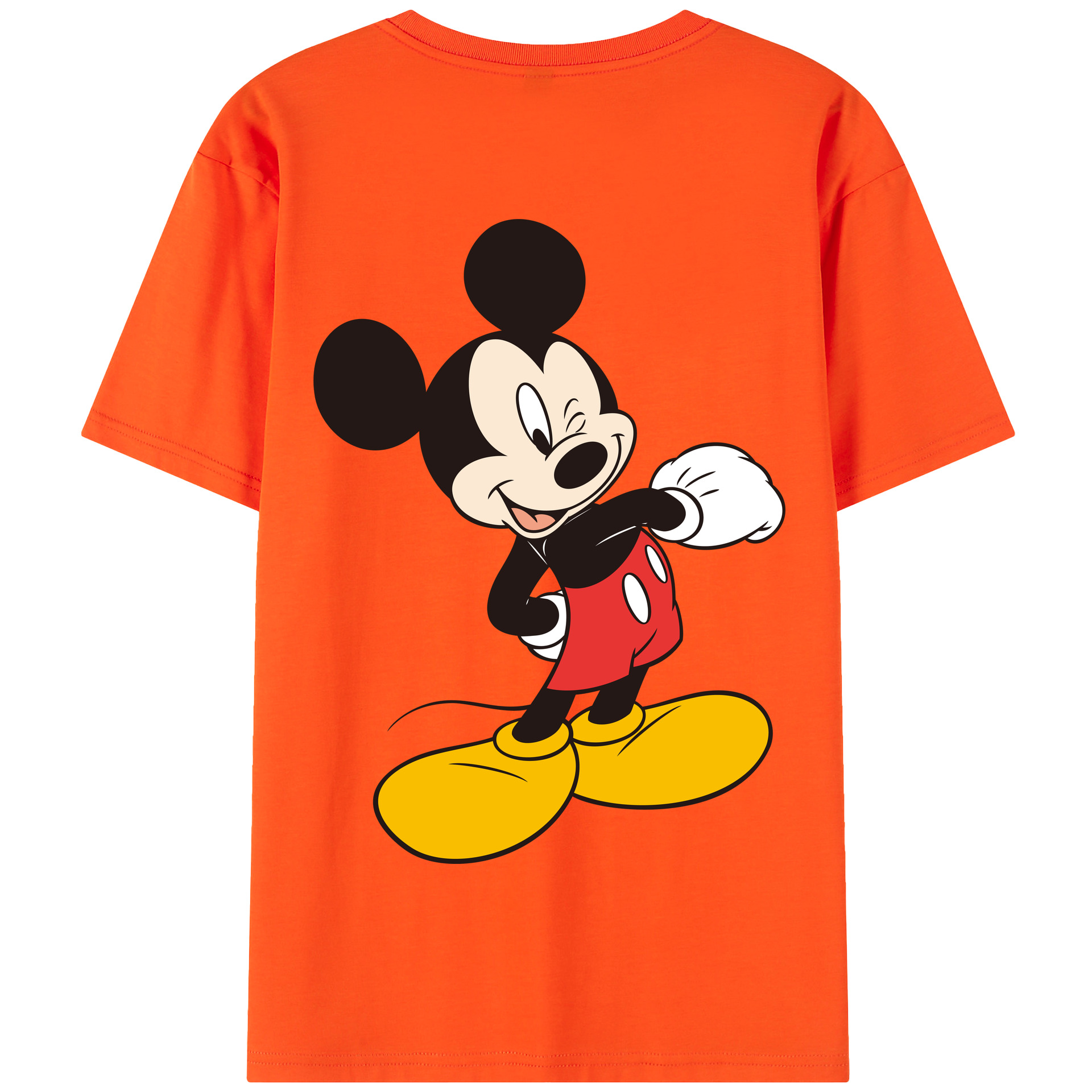 （画像用） ミッキーマウス Mickey Mouse 綿100％半袖Tシャツ（背面プリント）
