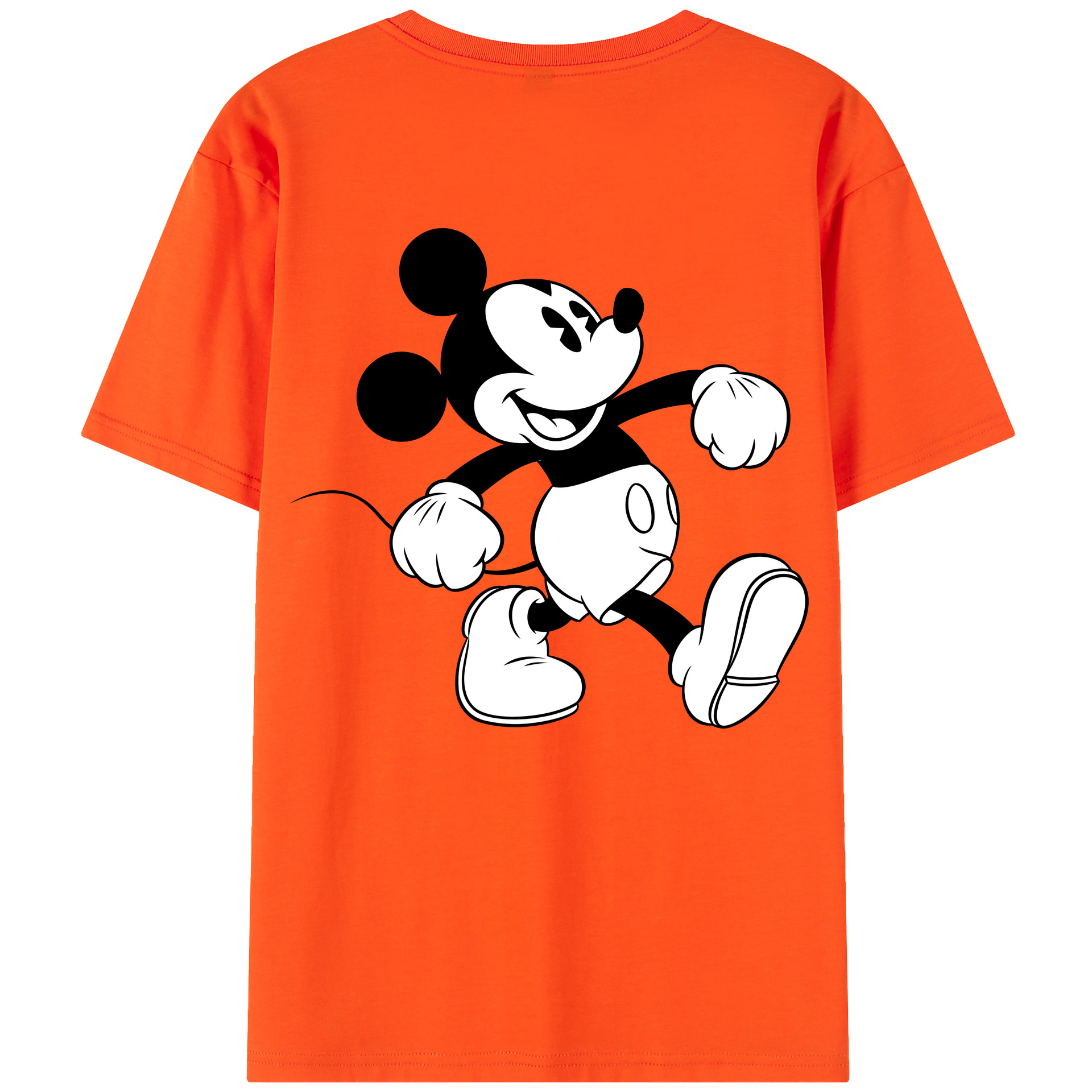 （画像用） ミッキーマウス Mickey Mouse 綿100％半袖Tシャツ（背面プリント）