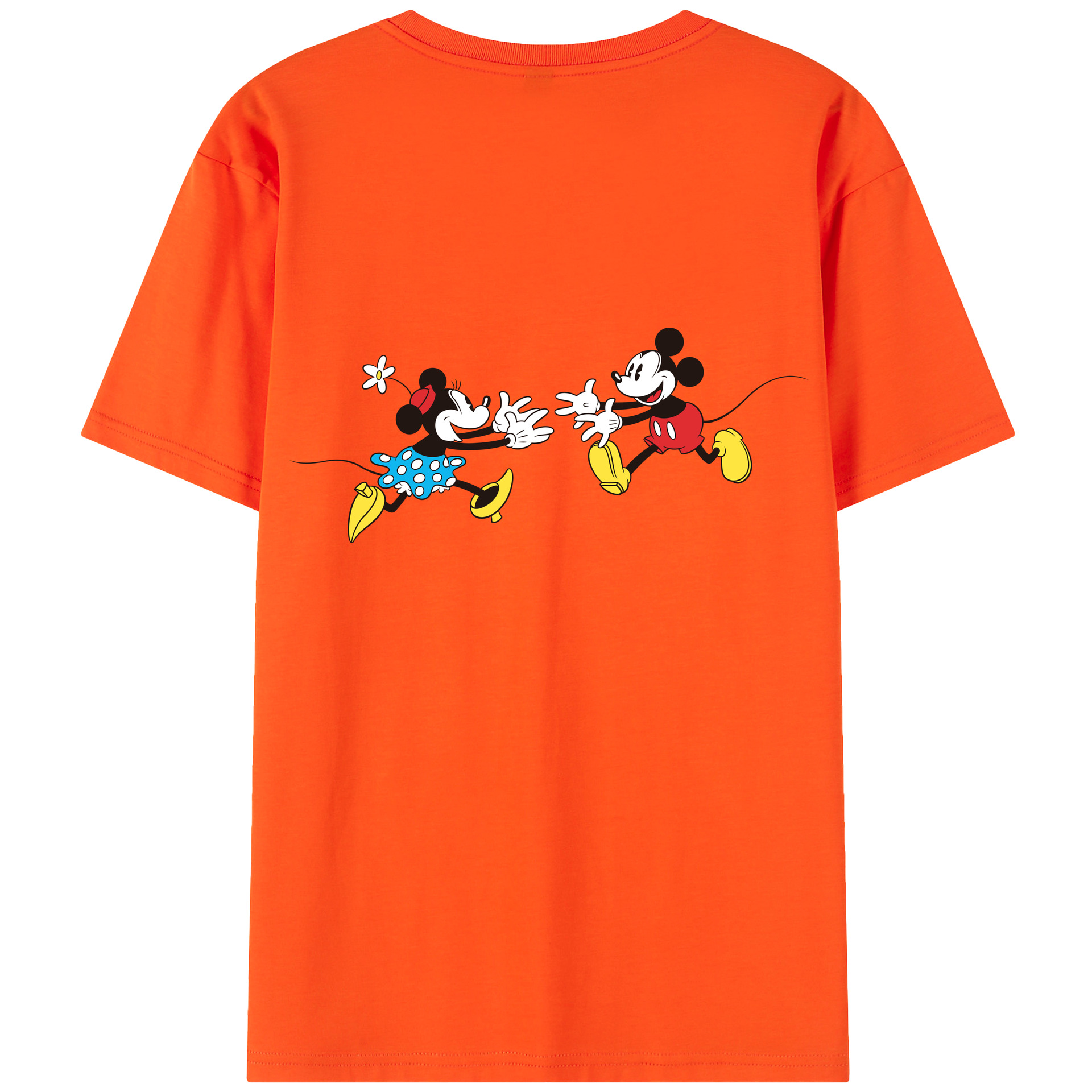 （画像用） ミッキーマウス Mickey Mouse 綿100％半袖Tシャツ（背面プリント）