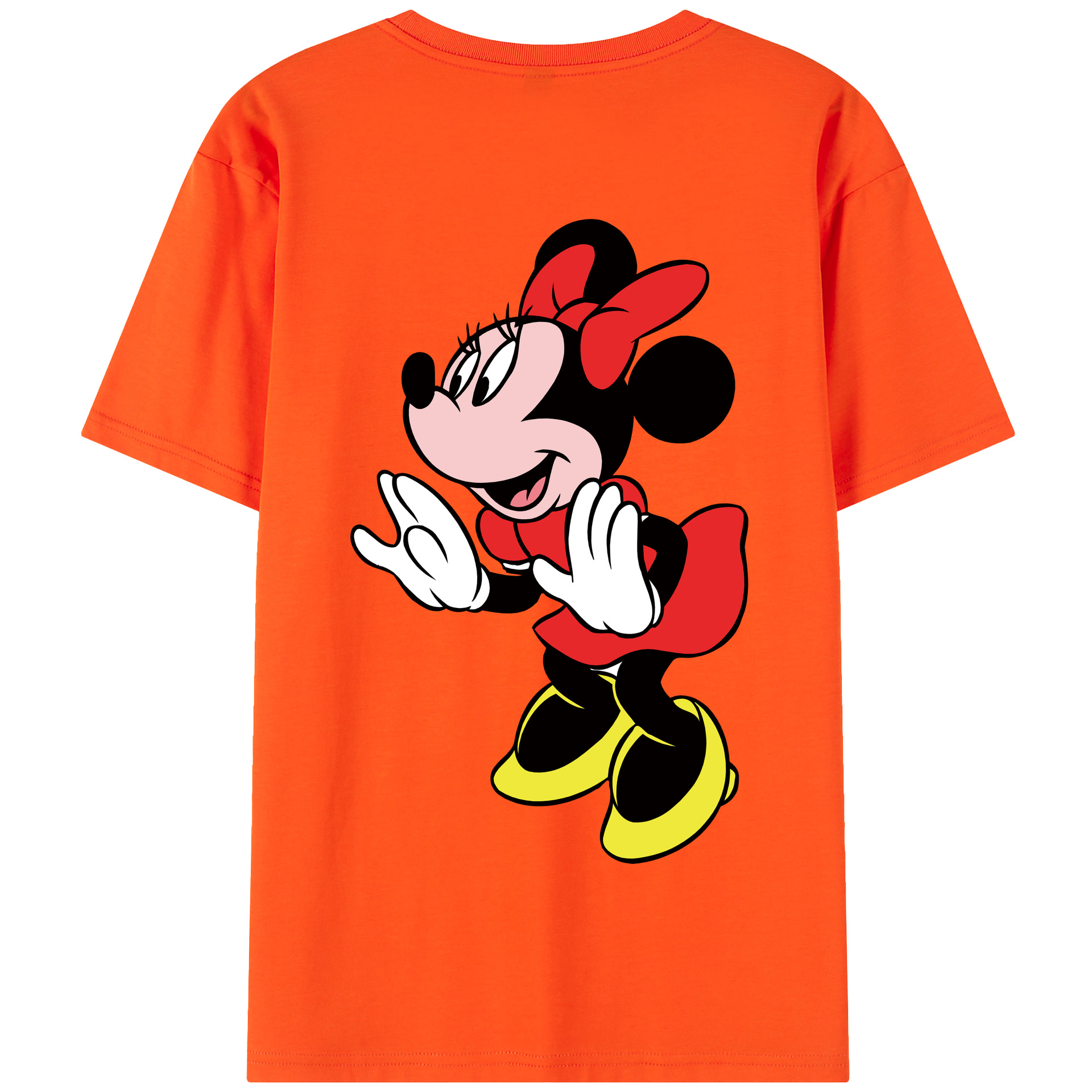 （画像用） ミッキーマウス Mickey Mouse 綿100％半袖Tシャツ（背面プリント）