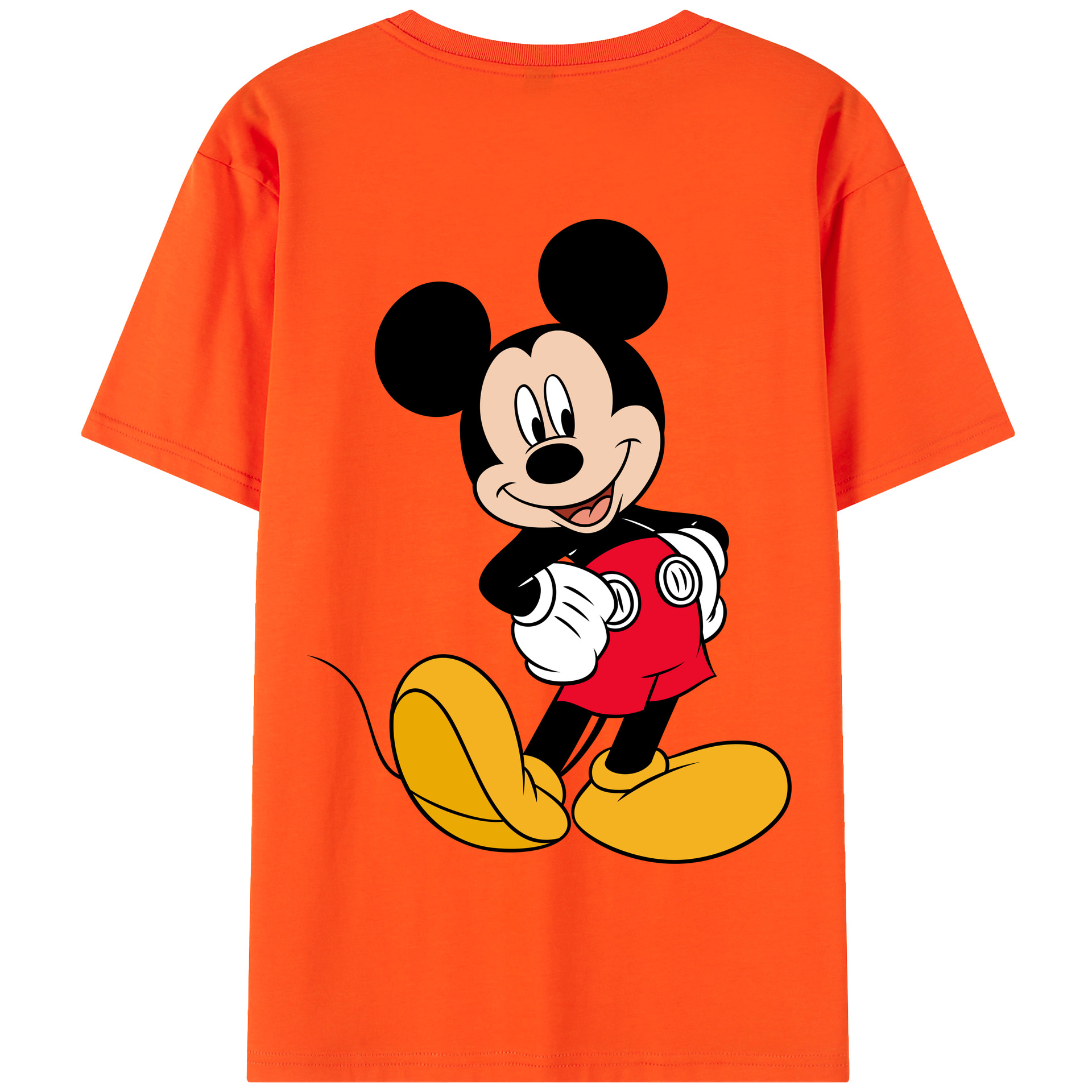 （画像用） ミッキーマウス Mickey Mouse 綿100％半袖Tシャツ（背面プリント）
