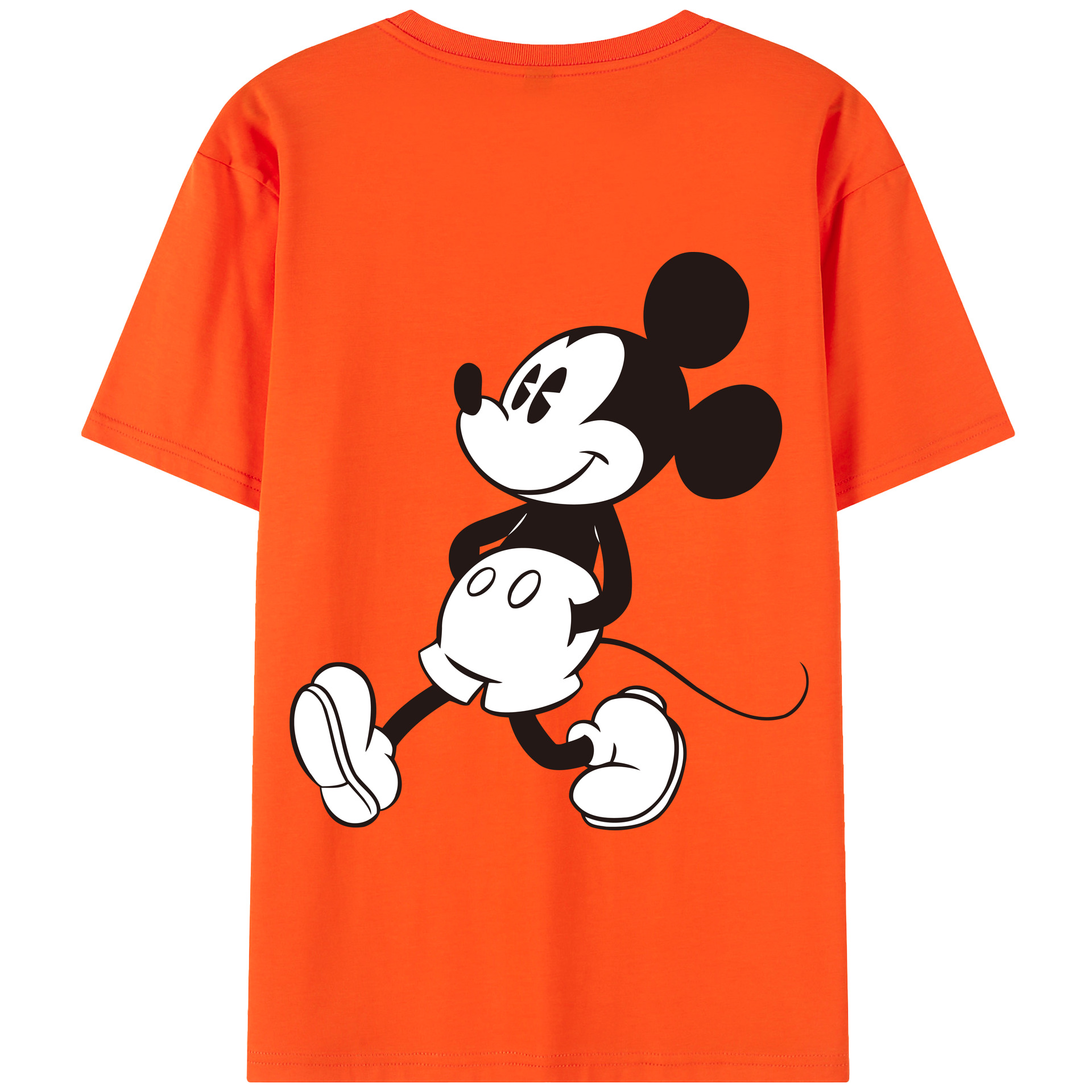 （画像用） ミッキーマウス Mickey Mouse 綿100％半袖Tシャツ（背面プリント）