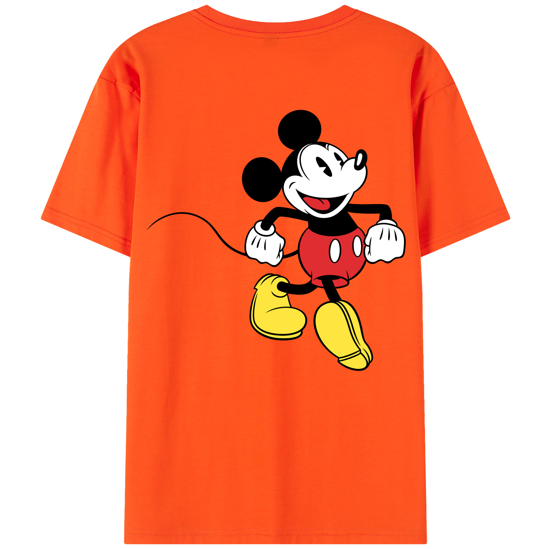 （画像用） ミッキーマウス Mickey Mouse 綿100％半袖Tシャツ（背面プリント）