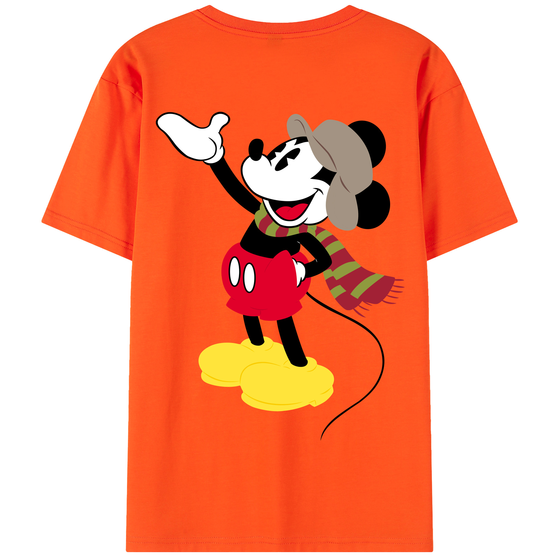 （画像用） ミッキーマウス Mickey Mouse 綿100％半袖Tシャツ（背面プリント）