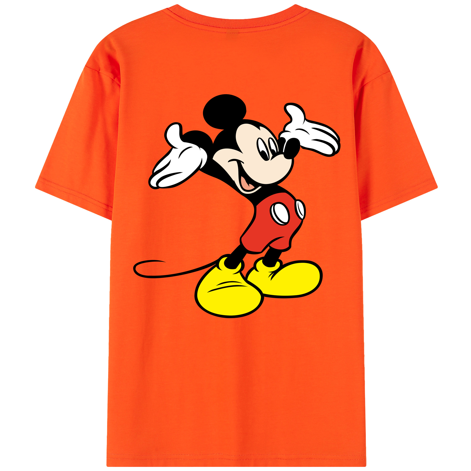 （画像用） ミッキーマウス Mickey Mouse 綿100％半袖Tシャツ（背面プリント）