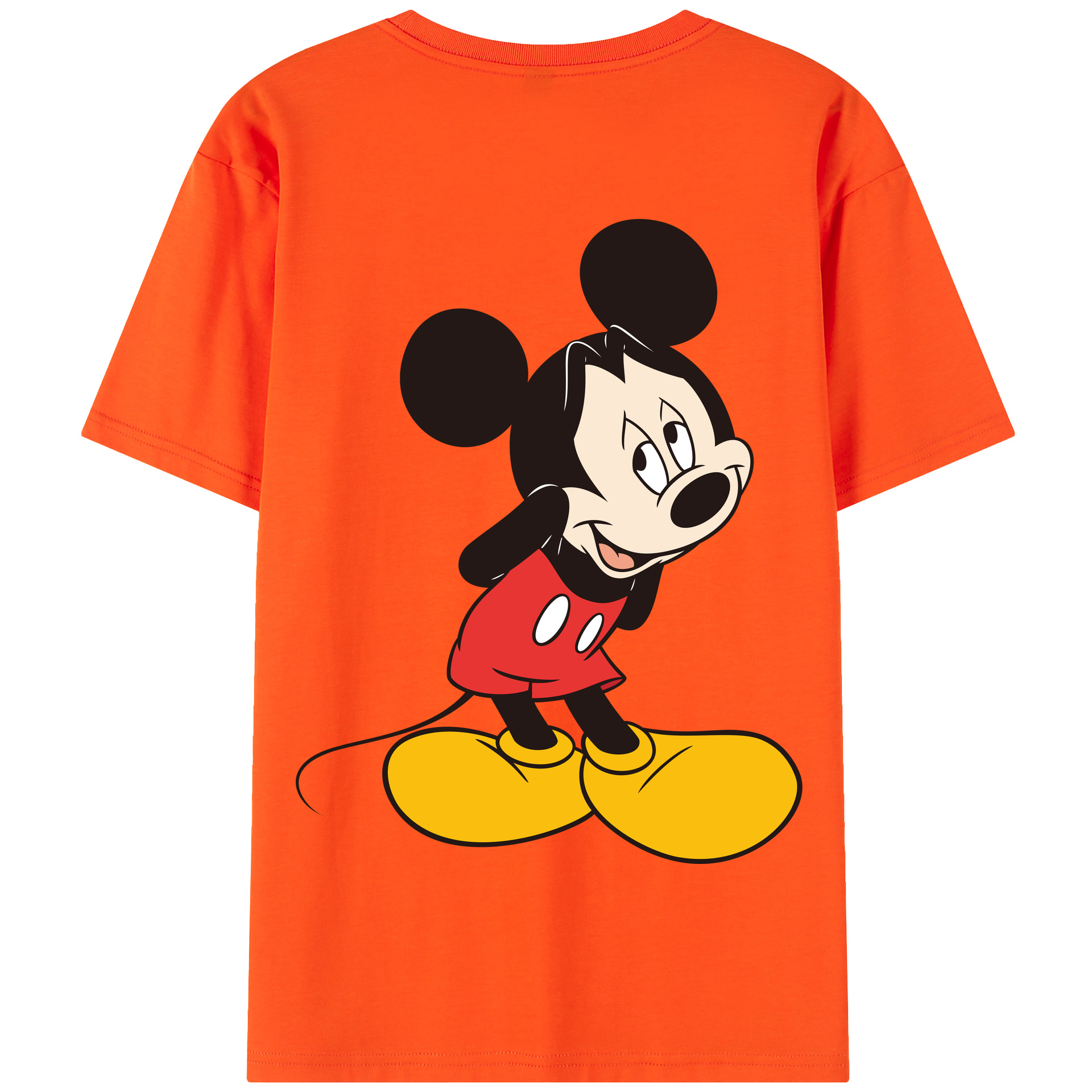 （画像用） ミッキーマウス Mickey Mouse 綿100％半袖Tシャツ（背面プリント）