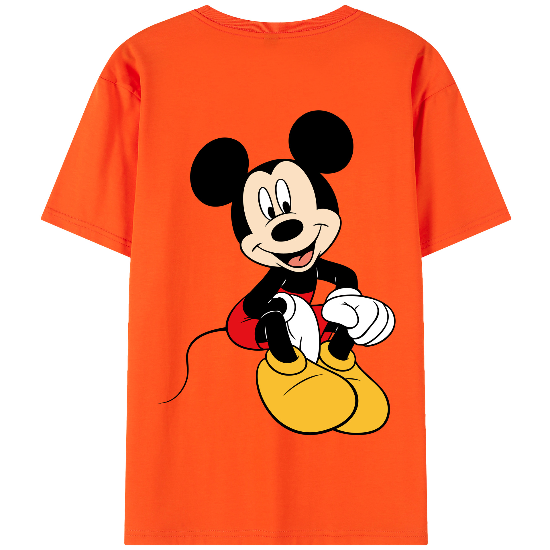 （画像用） ミッキーマウス Mickey Mouse 綿100％半袖Tシャツ（背面プリント）