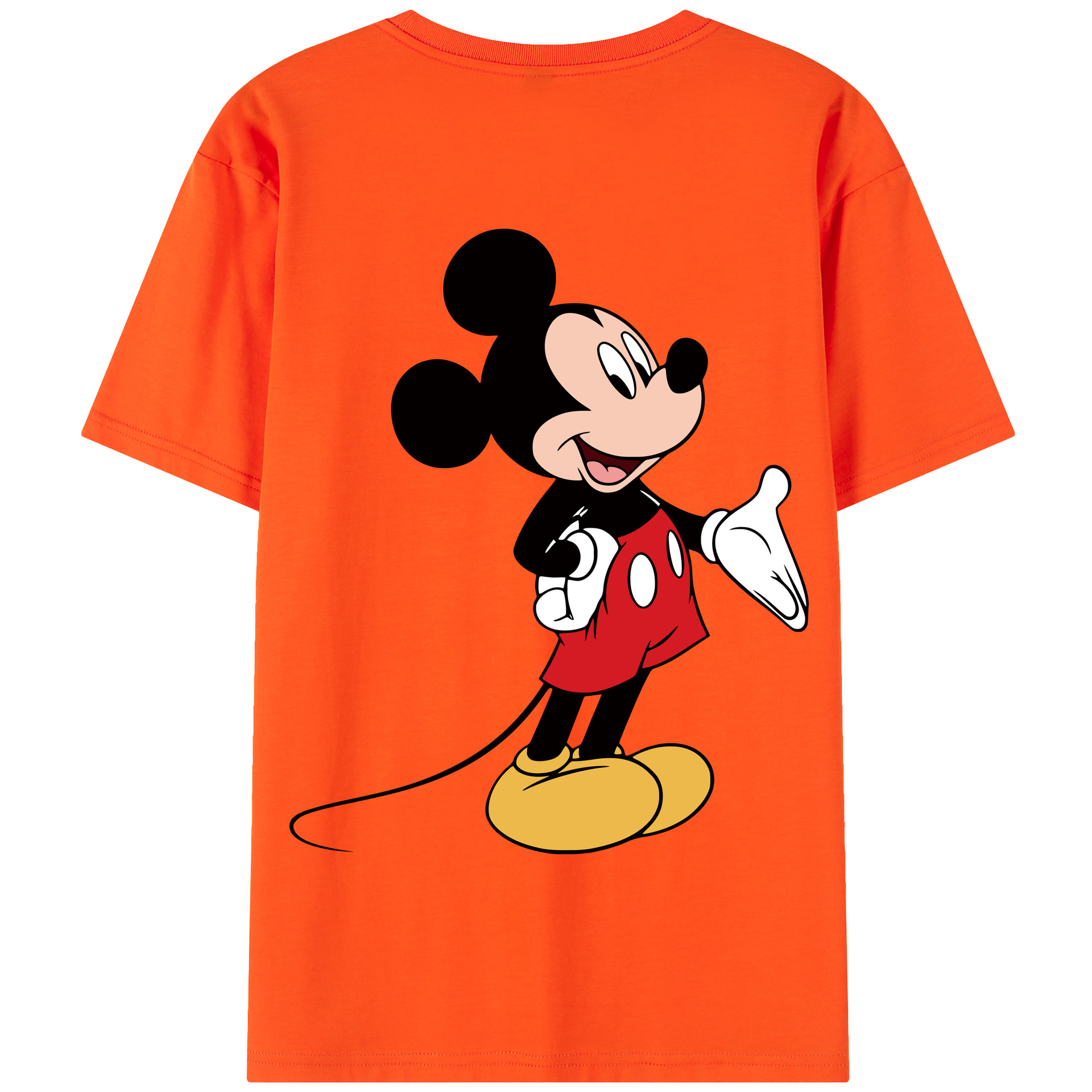 （画像用） ミッキーマウス Mickey Mouse 綿100％半袖Tシャツ（背面プリント）
