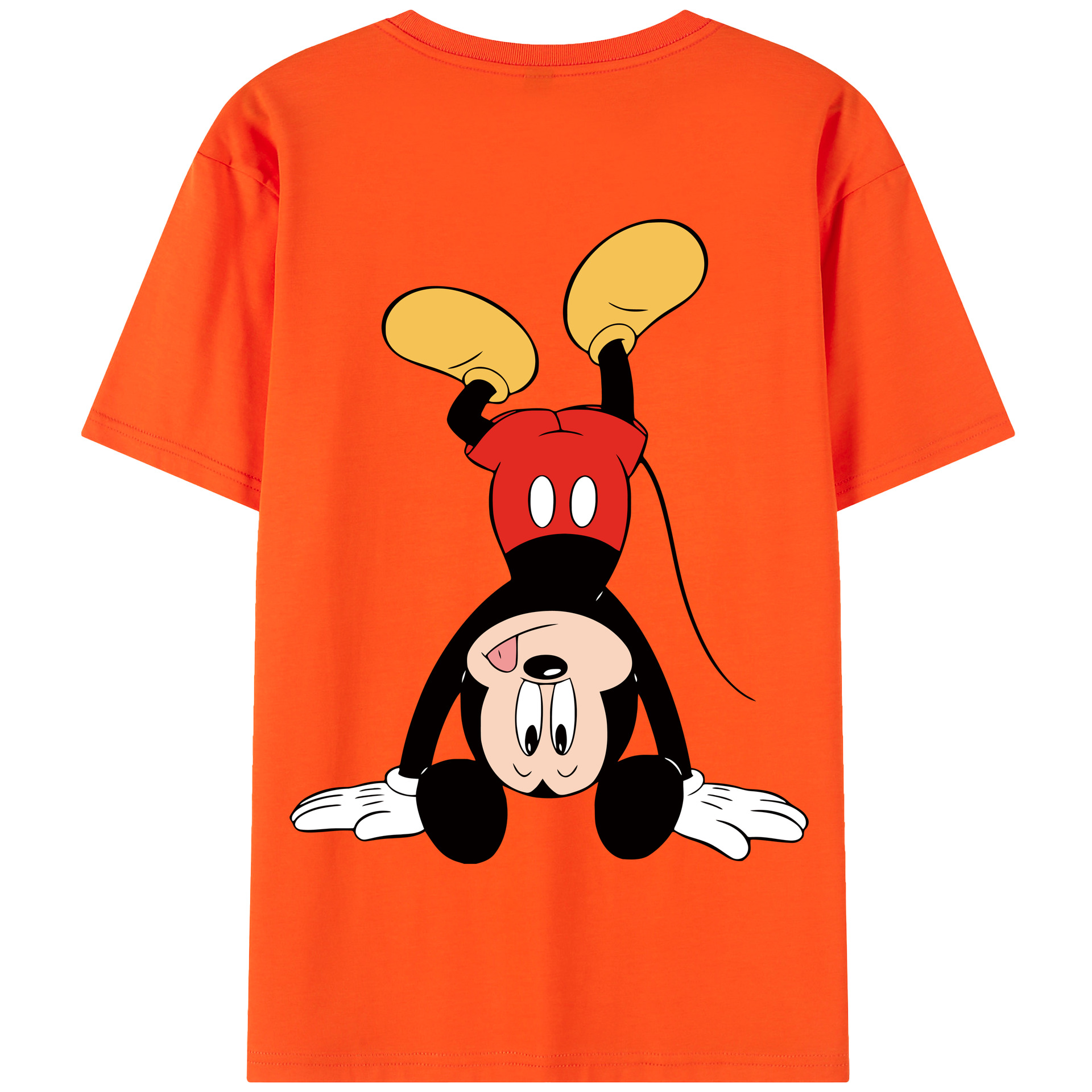 （画像用） ミッキーマウス Mickey Mouse 綿100％半袖Tシャツ（背面プリント）
