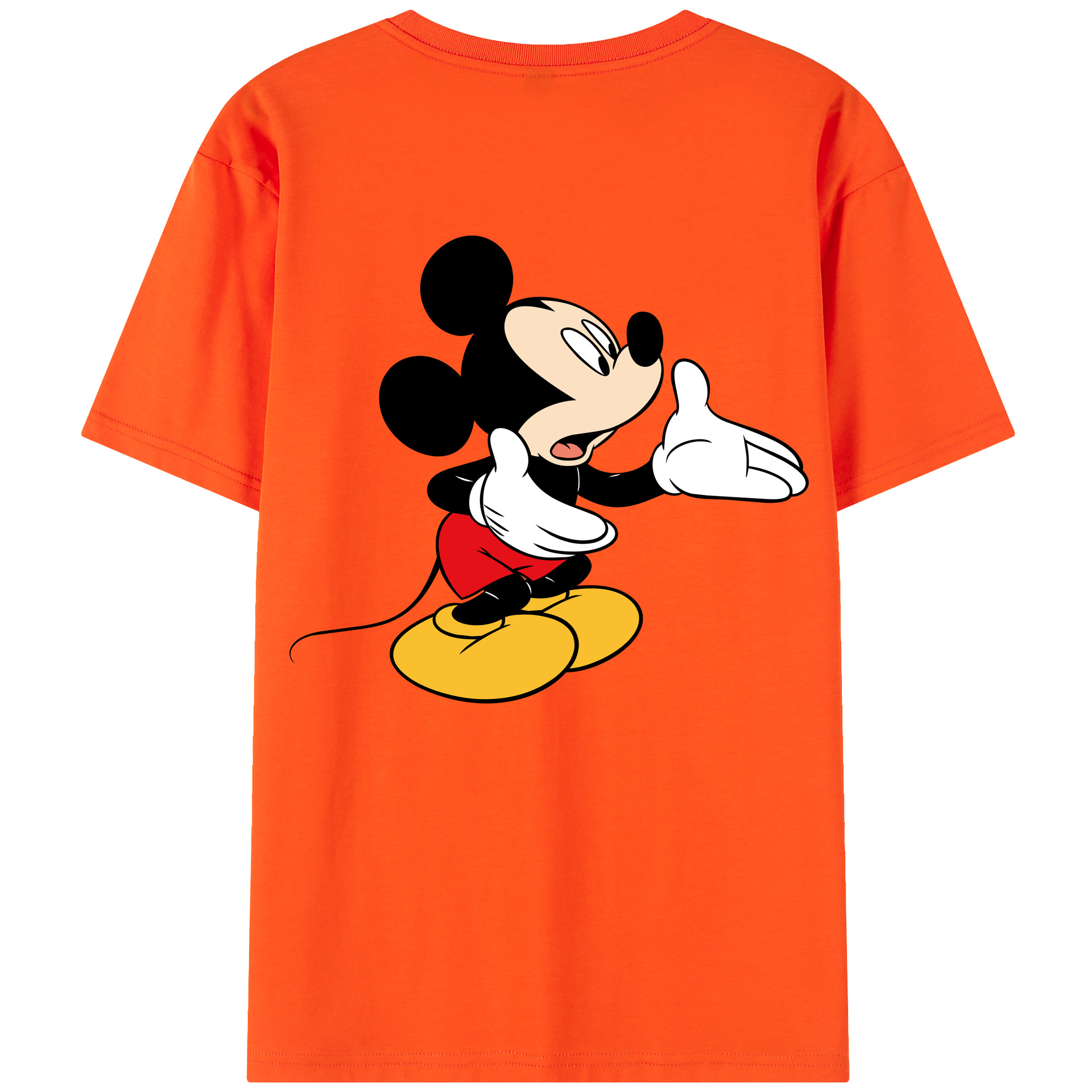 （画像用） ミッキーマウス Mickey Mouse 綿100％半袖Tシャツ（背面プリント）