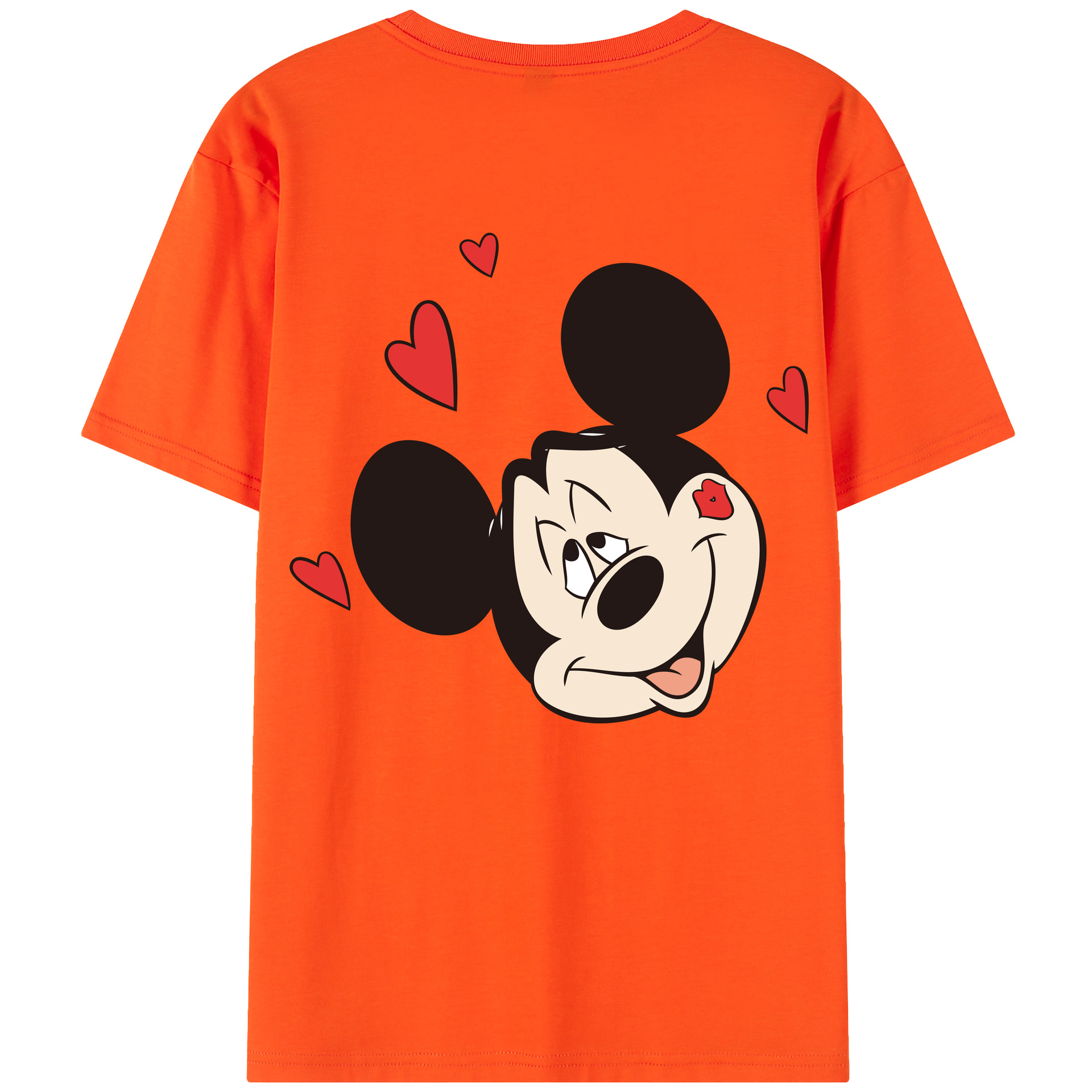 （画像用） ミッキーマウス Mickey Mouse 綿100％半袖Tシャツ（背面プリント）