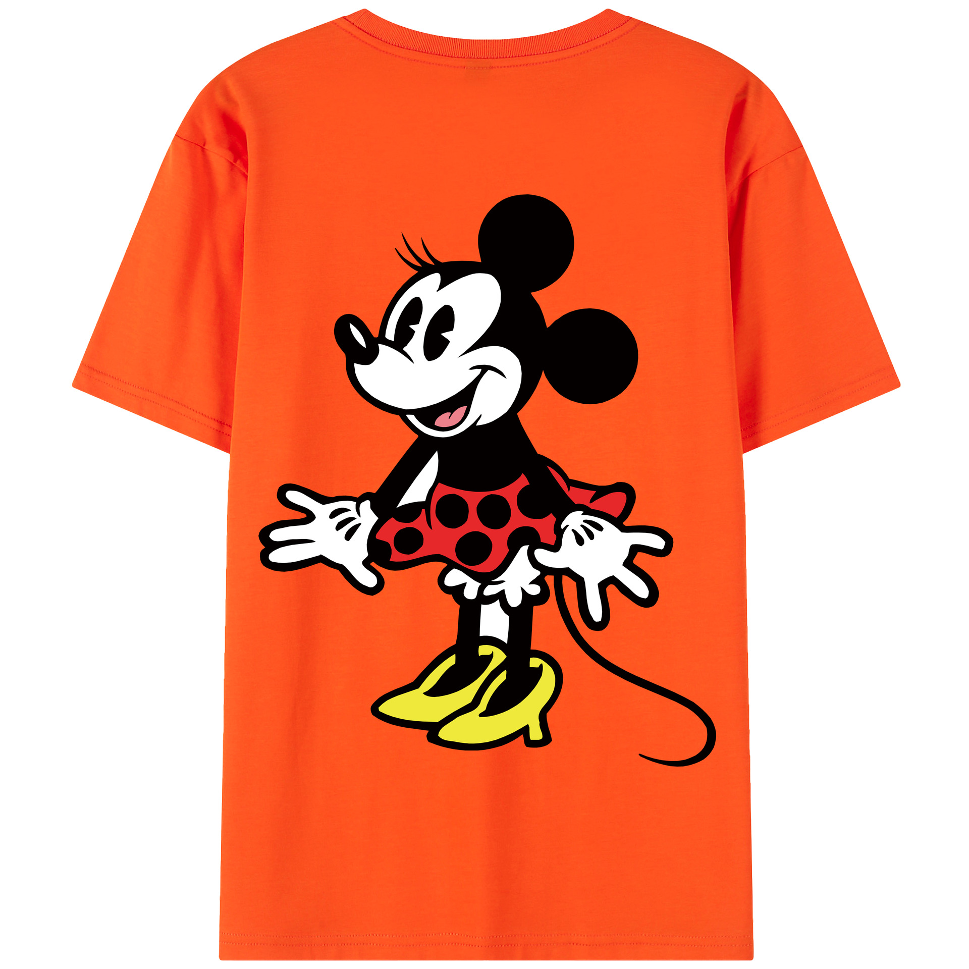 （画像用） ミッキーマウス Mickey Mouse 綿100％半袖Tシャツ（背面プリント）