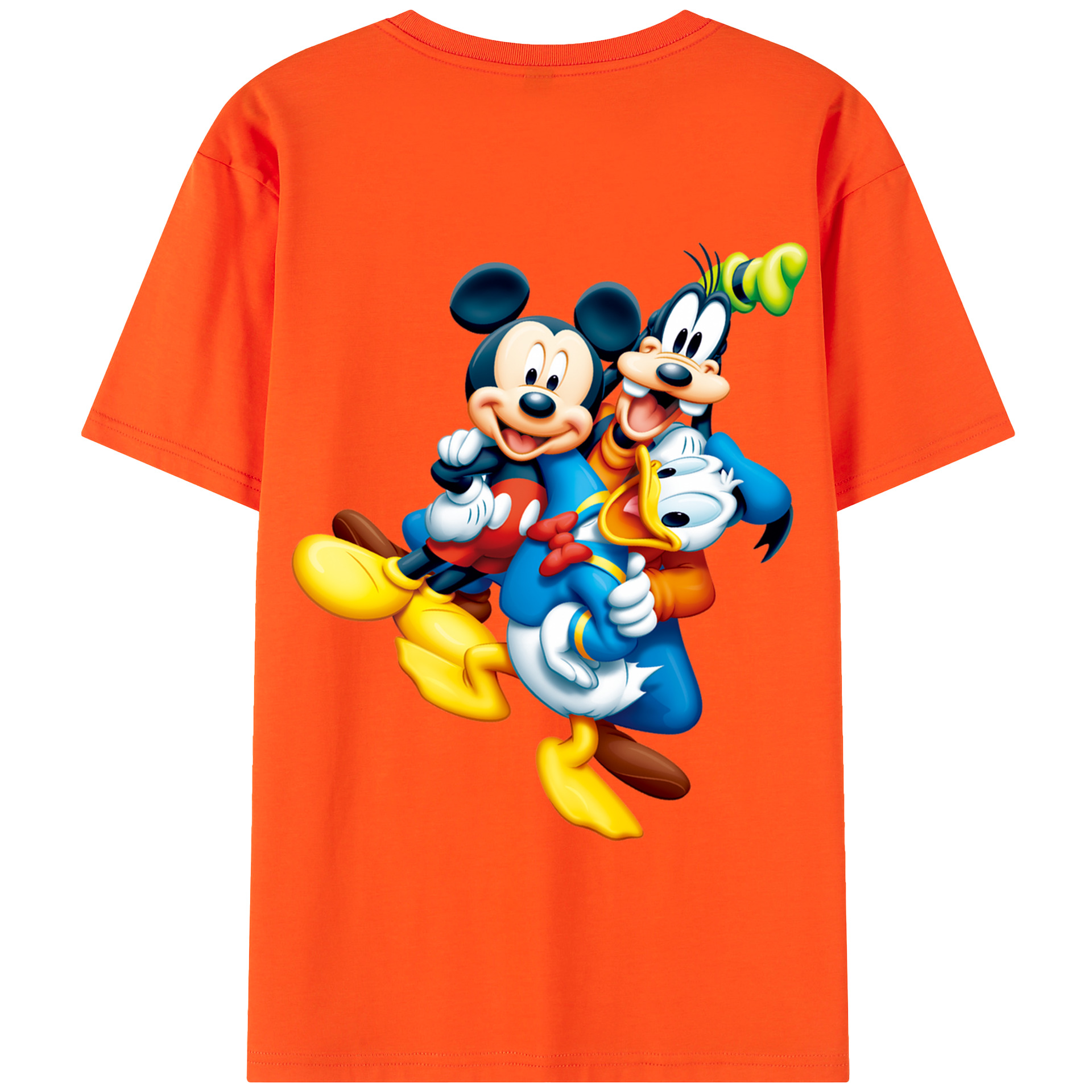 （画像用） ミッキーマウス Mickey Mouse 綿100％半袖Tシャツ（背面プリント）