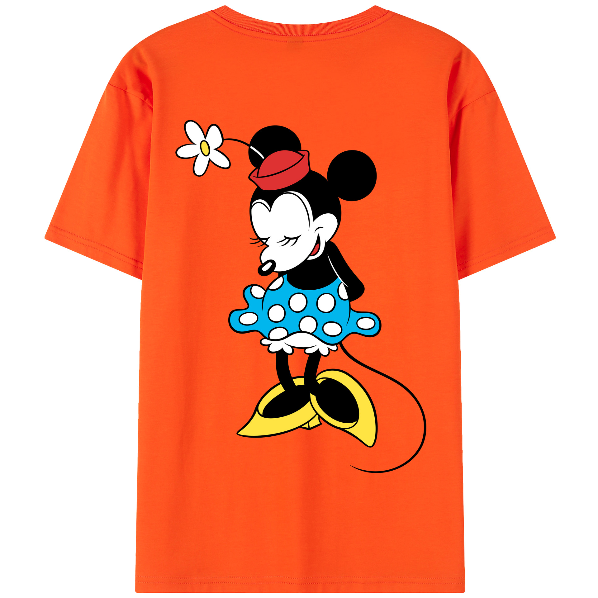 （画像用） ミッキーマウス Mickey Mouse 綿100％半袖Tシャツ（背面プリント）