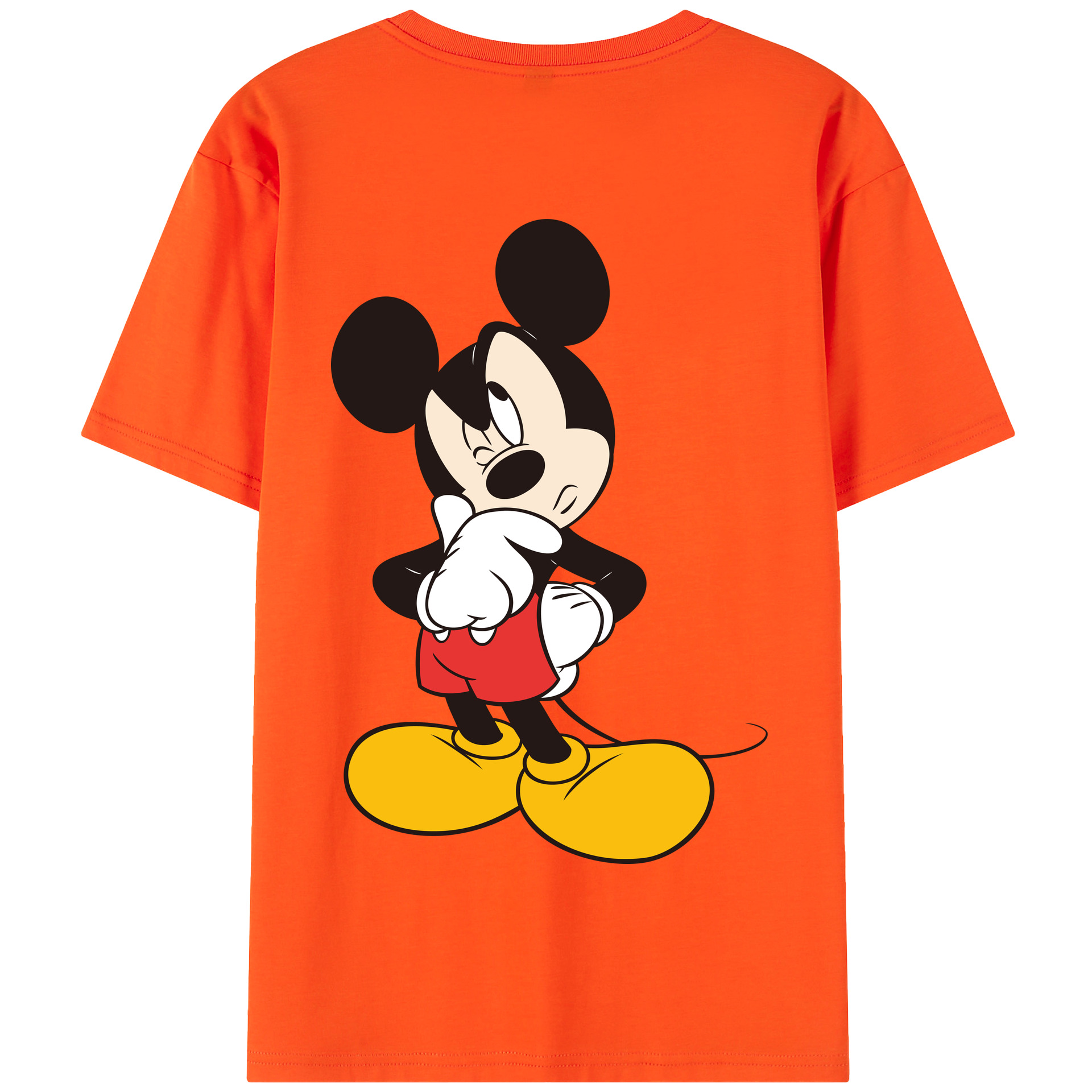 （画像用） ミッキーマウス Mickey Mouse 綿100％半袖Tシャツ（背面プリント）