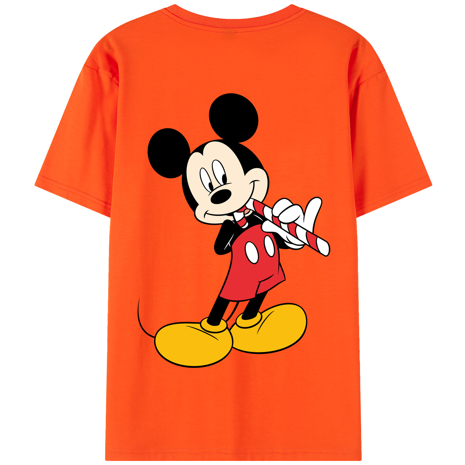 （画像用） ミッキーマウス Mickey Mouse 綿100％半袖Tシャツ（背面プリント）