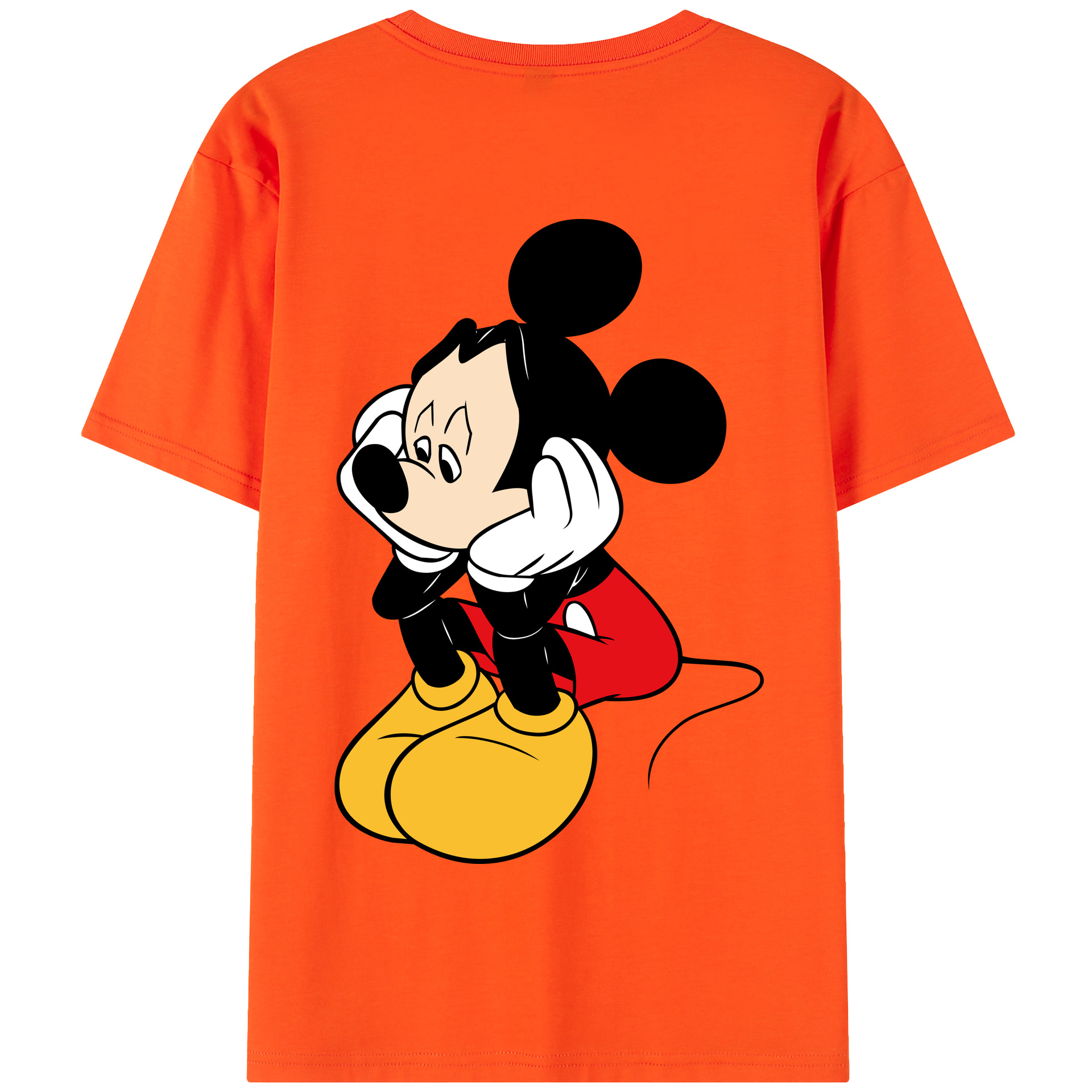 （画像用） ミッキーマウス Mickey Mouse 綿100％半袖Tシャツ（背面プリント）