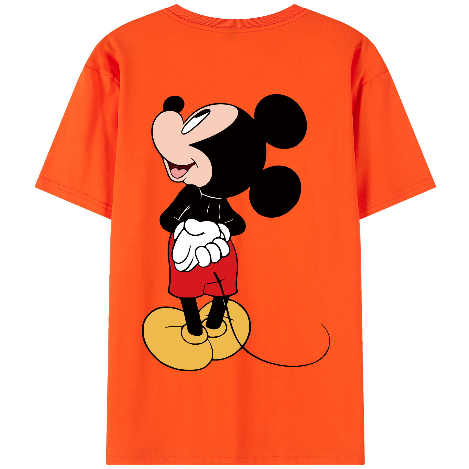 （画像用） ミッキーマウス Mickey Mouse 綿100％半袖Tシャツ（背面プリント）