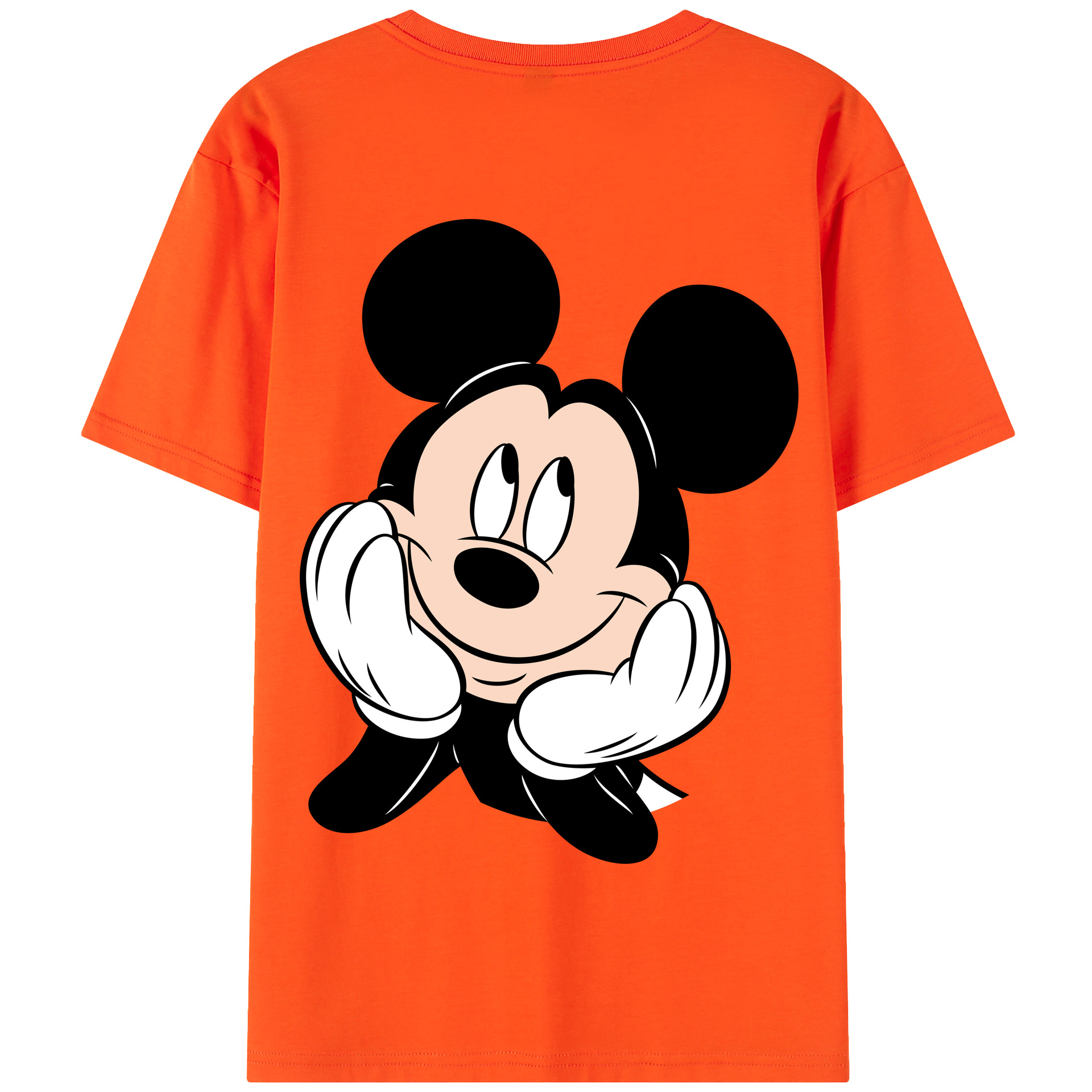 （画像用） ミッキーマウス Mickey Mouse 綿100％半袖Tシャツ（背面プリント）