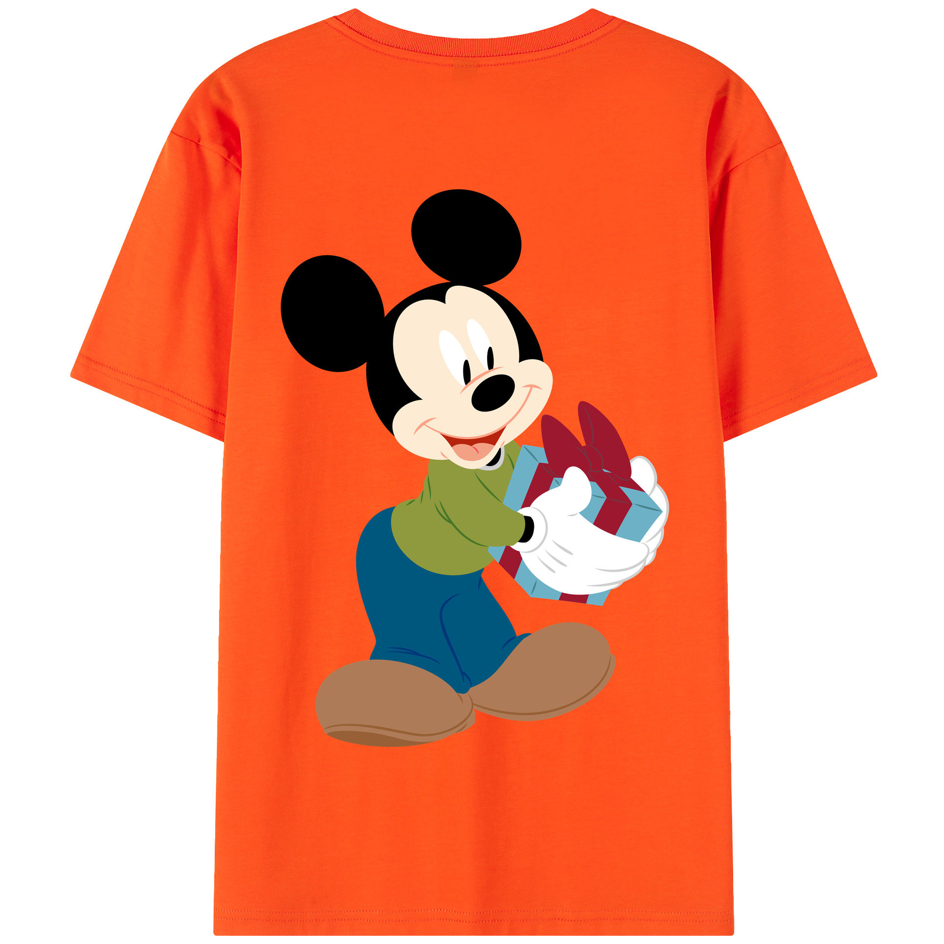 （画像用） ミッキーマウス Mickey Mouse 綿100％半袖Tシャツ（背面プリント）