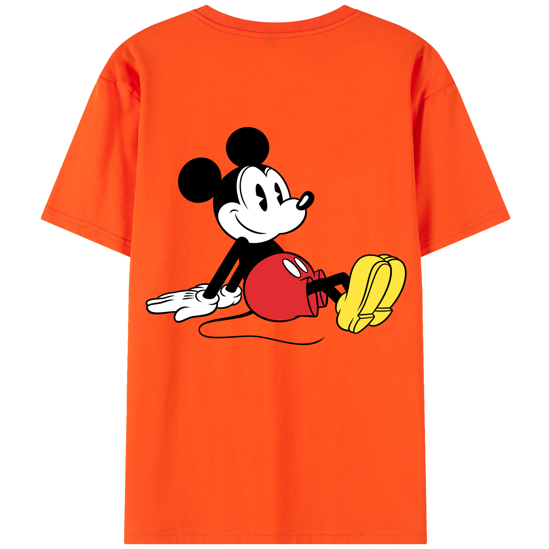 （画像用） ミッキーマウス Mickey Mouse 綿100％半袖Tシャツ（背面プリント）