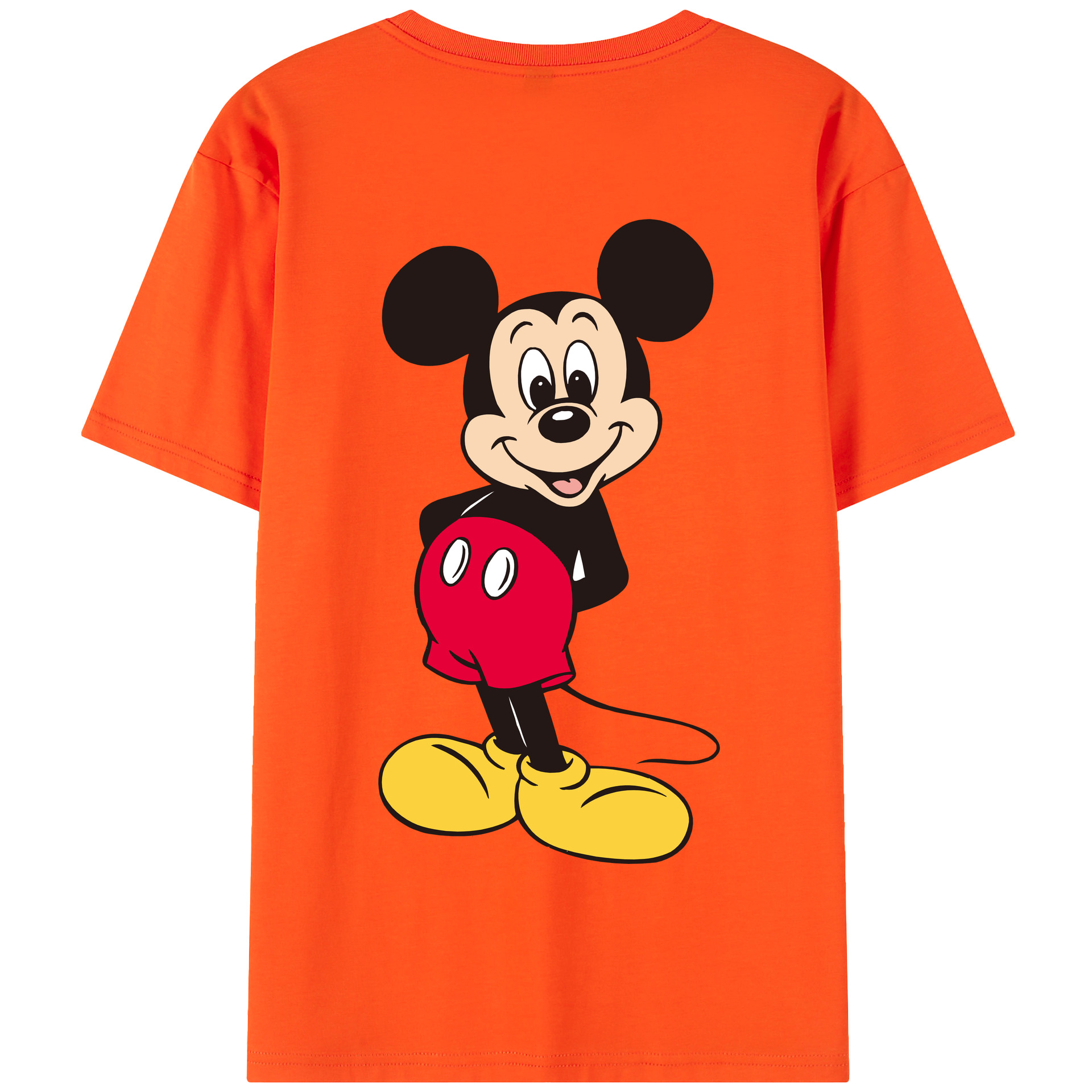 （画像用） ミッキーマウス Mickey Mouse 綿100％半袖Tシャツ（背面プリント）
