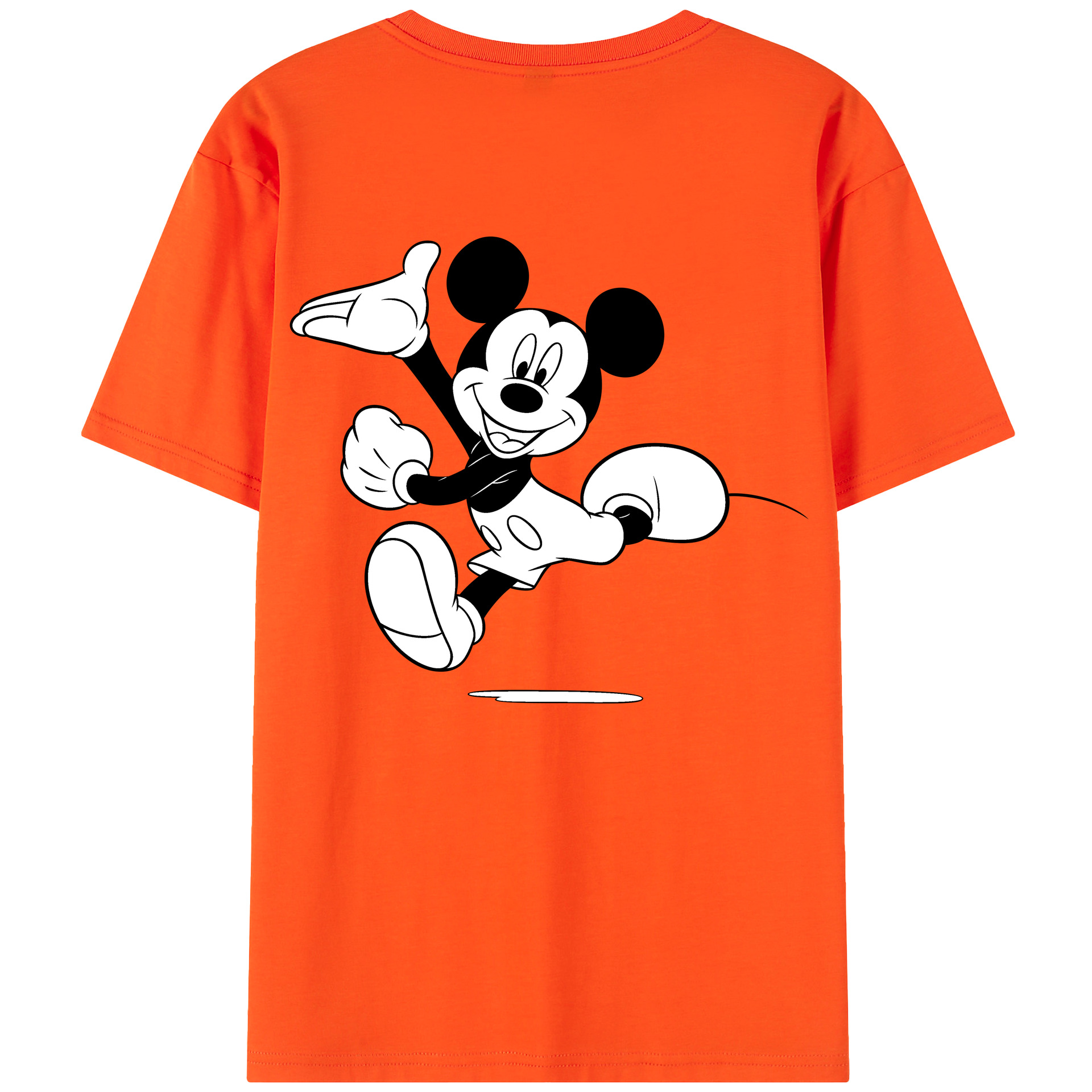 （画像用） ミッキーマウス Mickey Mouse 綿100％半袖Tシャツ（背面プリント）