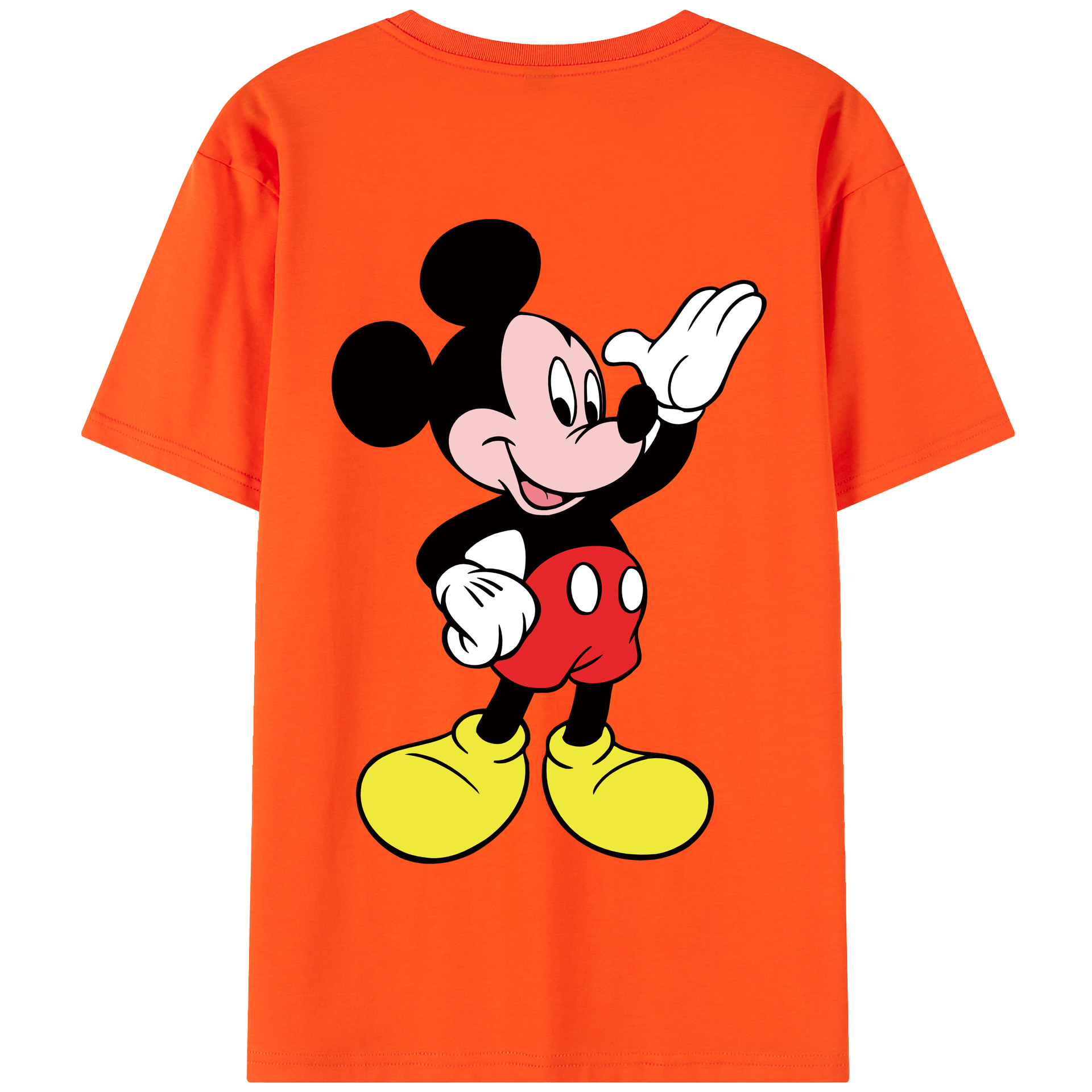 （画像用） ミッキーマウス Mickey Mouse 綿100％半袖Tシャツ（背面プリント）