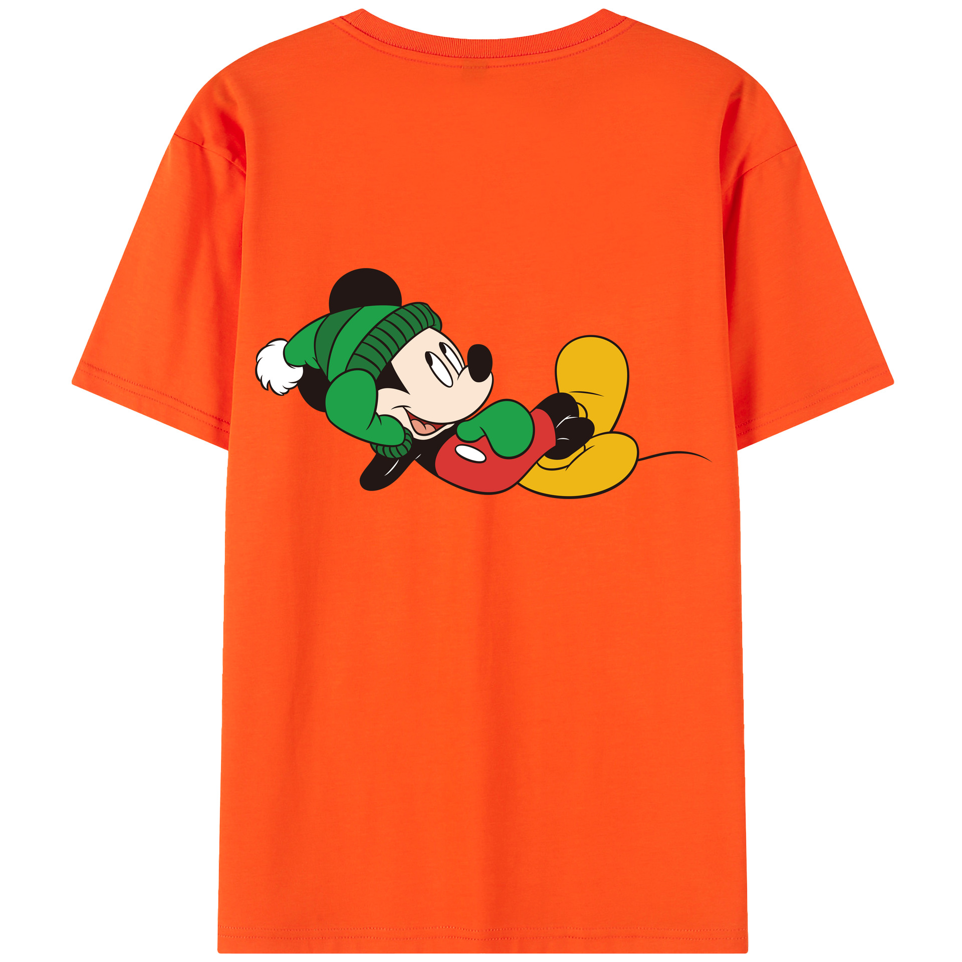（画像用） ミッキーマウス Mickey Mouse 綿100％半袖Tシャツ（背面プリント）