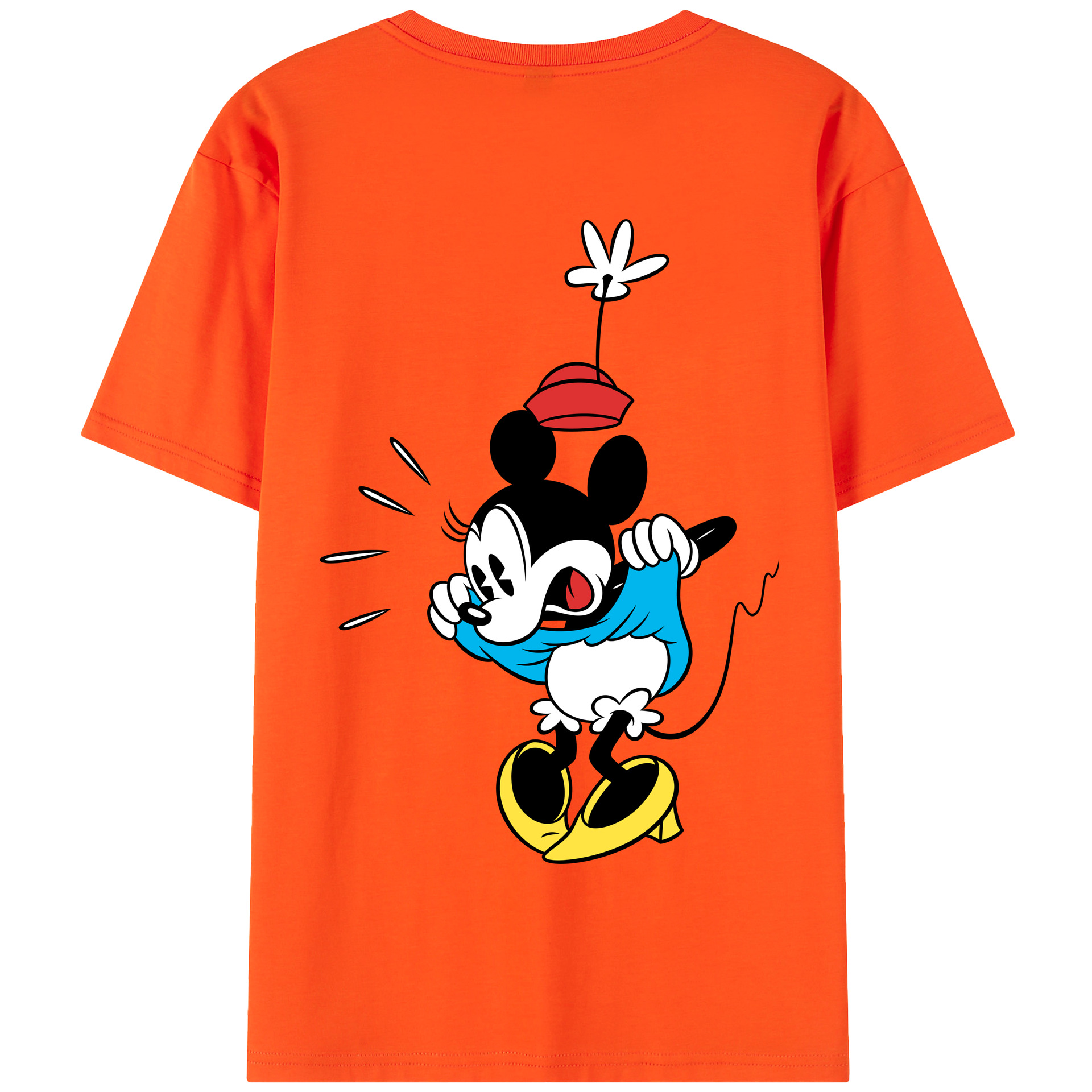 （画像用） ミッキーマウス Mickey Mouse 綿100％半袖Tシャツ（背面プリント）