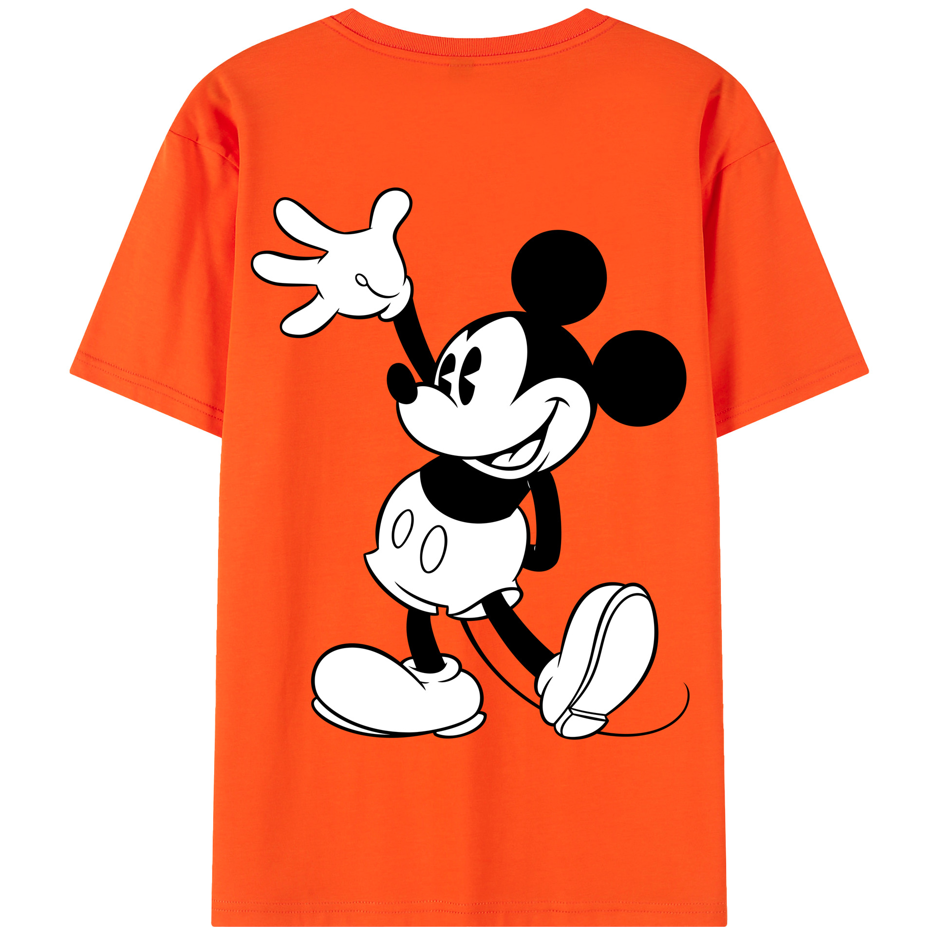 （画像用） ミッキーマウス Mickey Mouse 綿100％半袖Tシャツ（背面プリント）