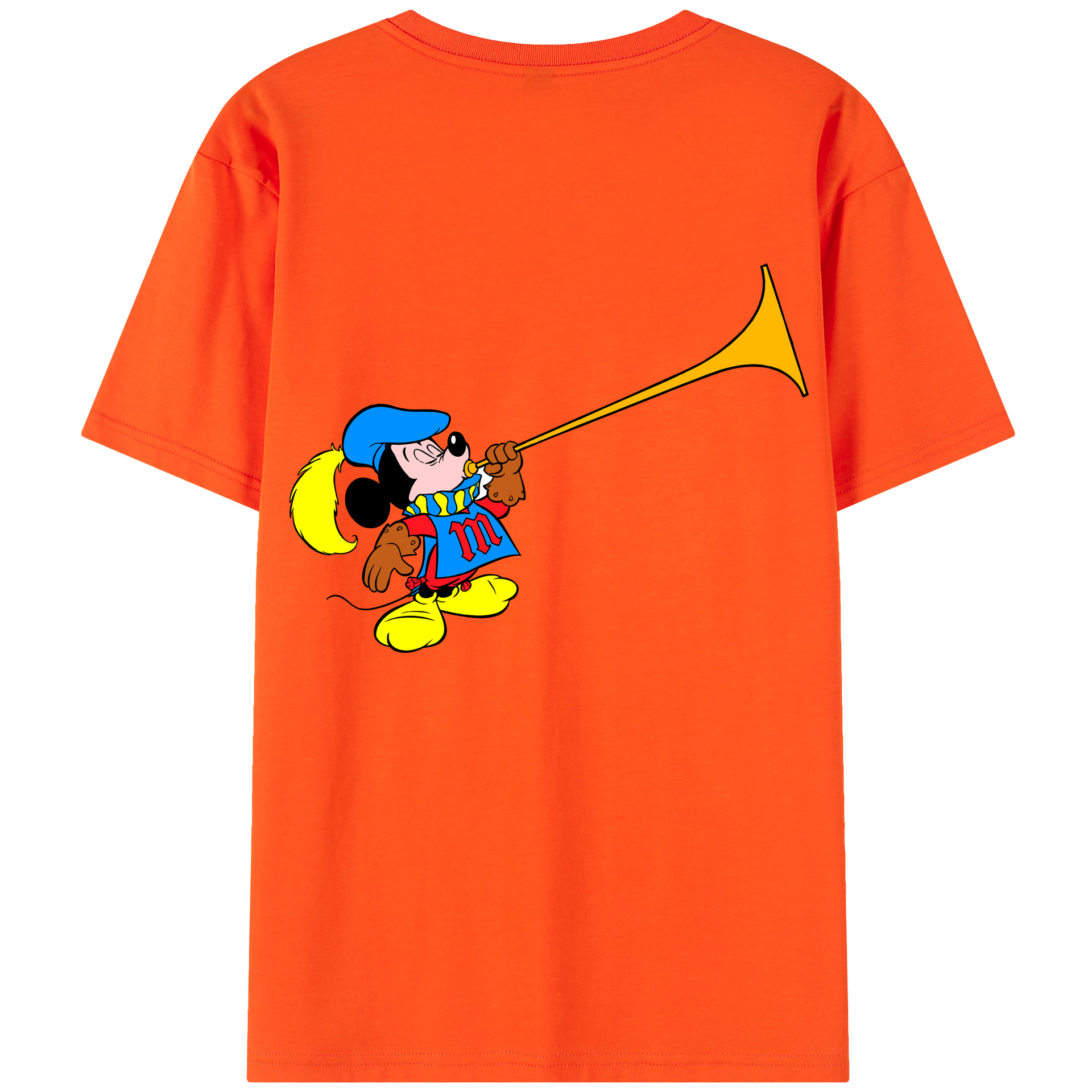 （画像用） ミッキーマウス Mickey Mouse 綿100％半袖Tシャツ（背面プリント）