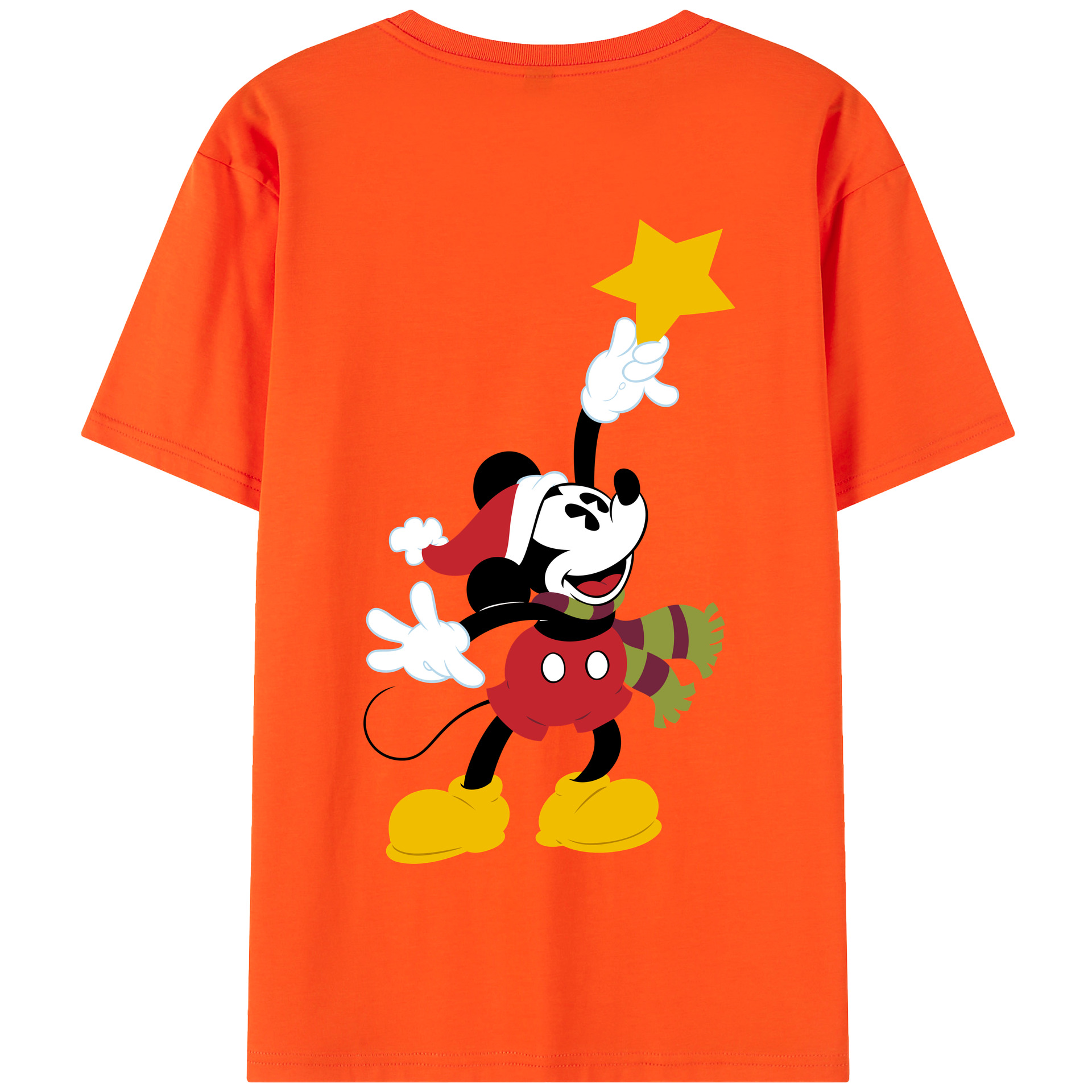 （画像用） ミッキーマウス Mickey Mouse 綿100％半袖Tシャツ（背面プリント）