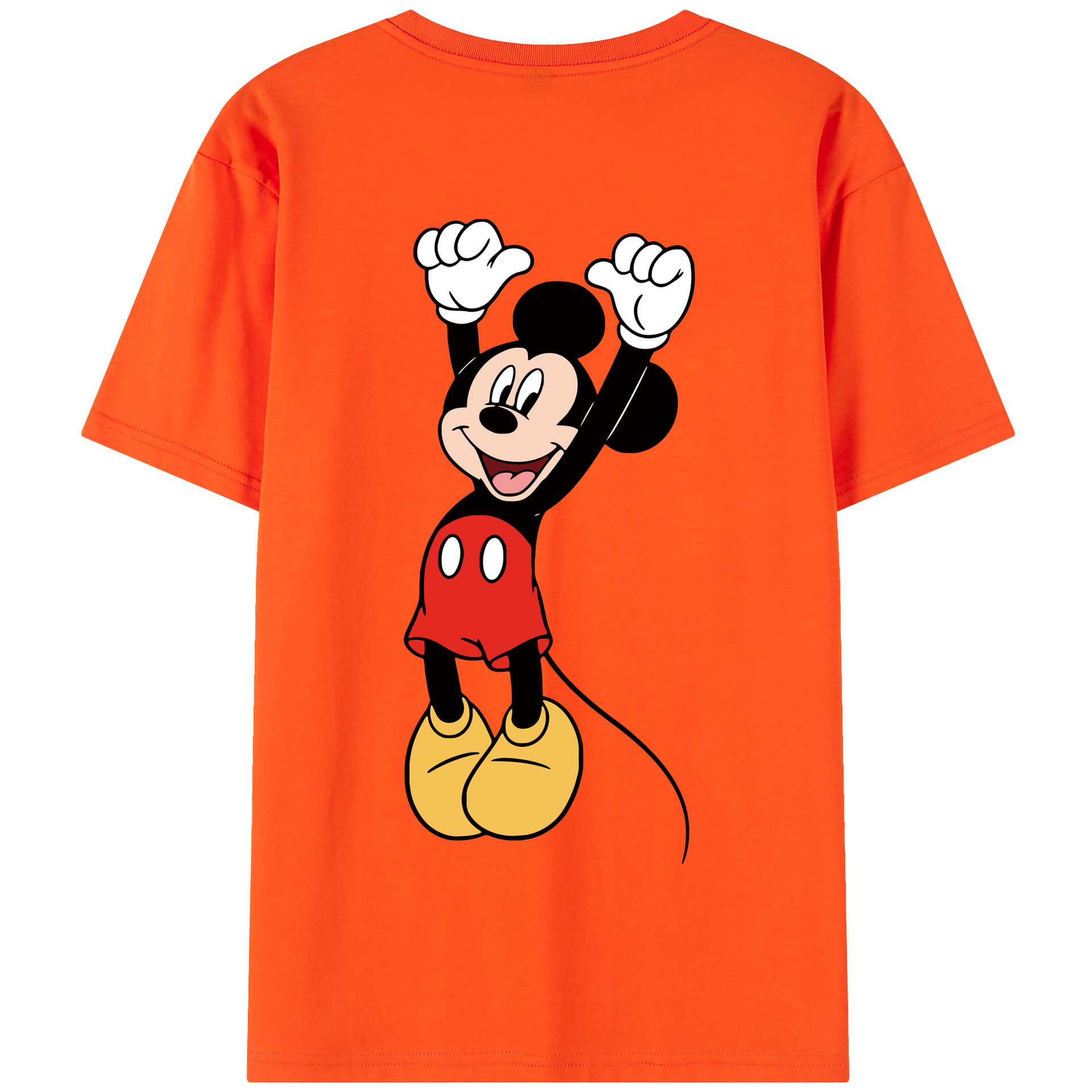 （画像用） ミッキーマウス Mickey Mouse 綿100％半袖Tシャツ（背面プリント）