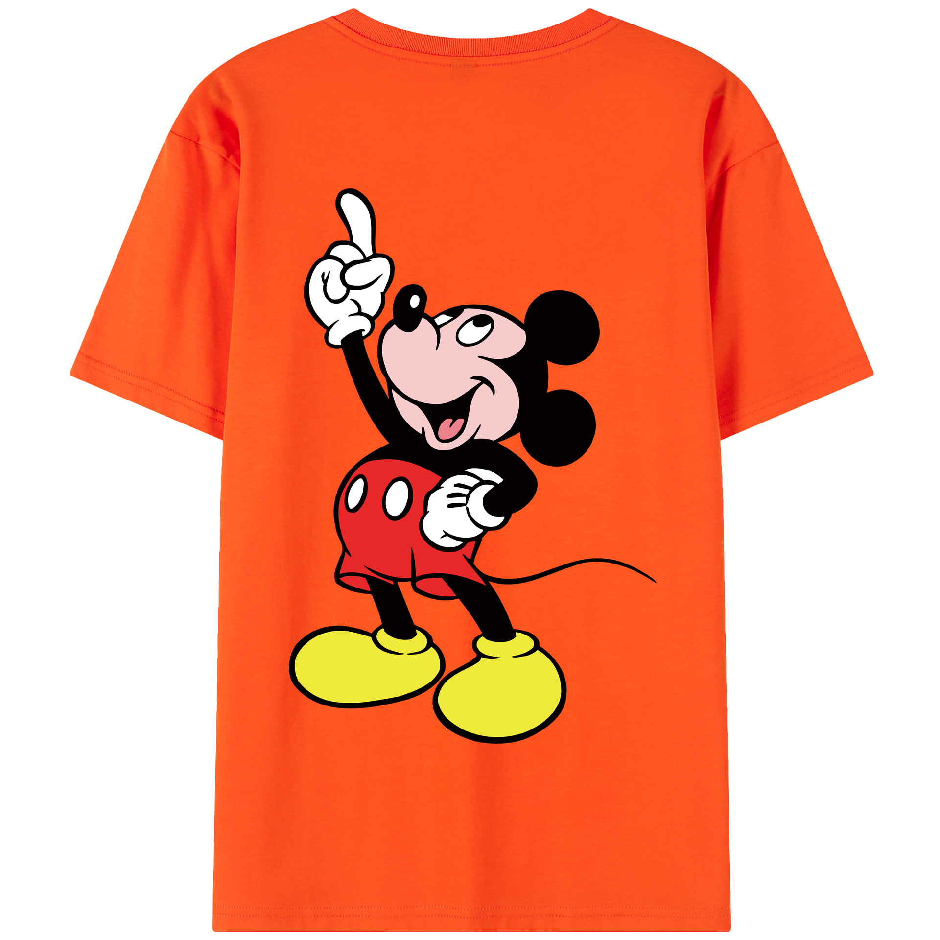 （画像用） ミッキーマウス Mickey Mouse 綿100％半袖Tシャツ（背面プリント）