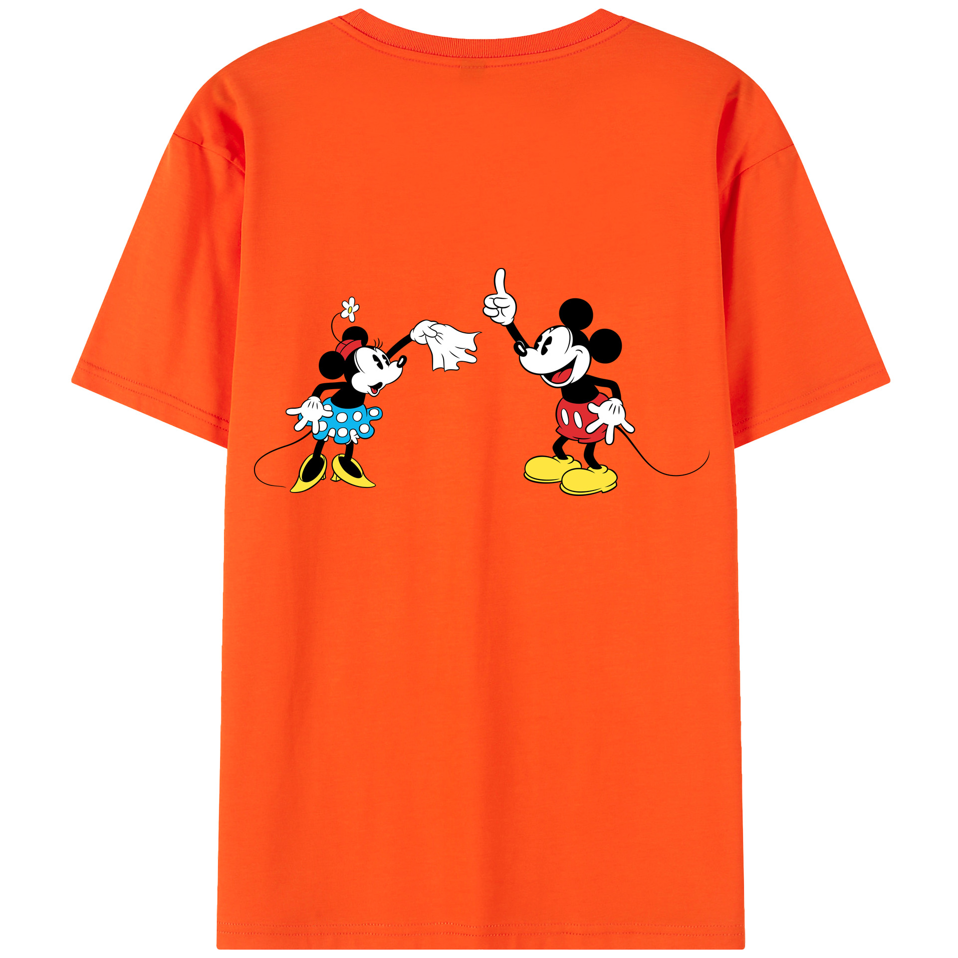 （画像用） ミッキーマウス Mickey Mouse 綿100％半袖Tシャツ（背面プリント）