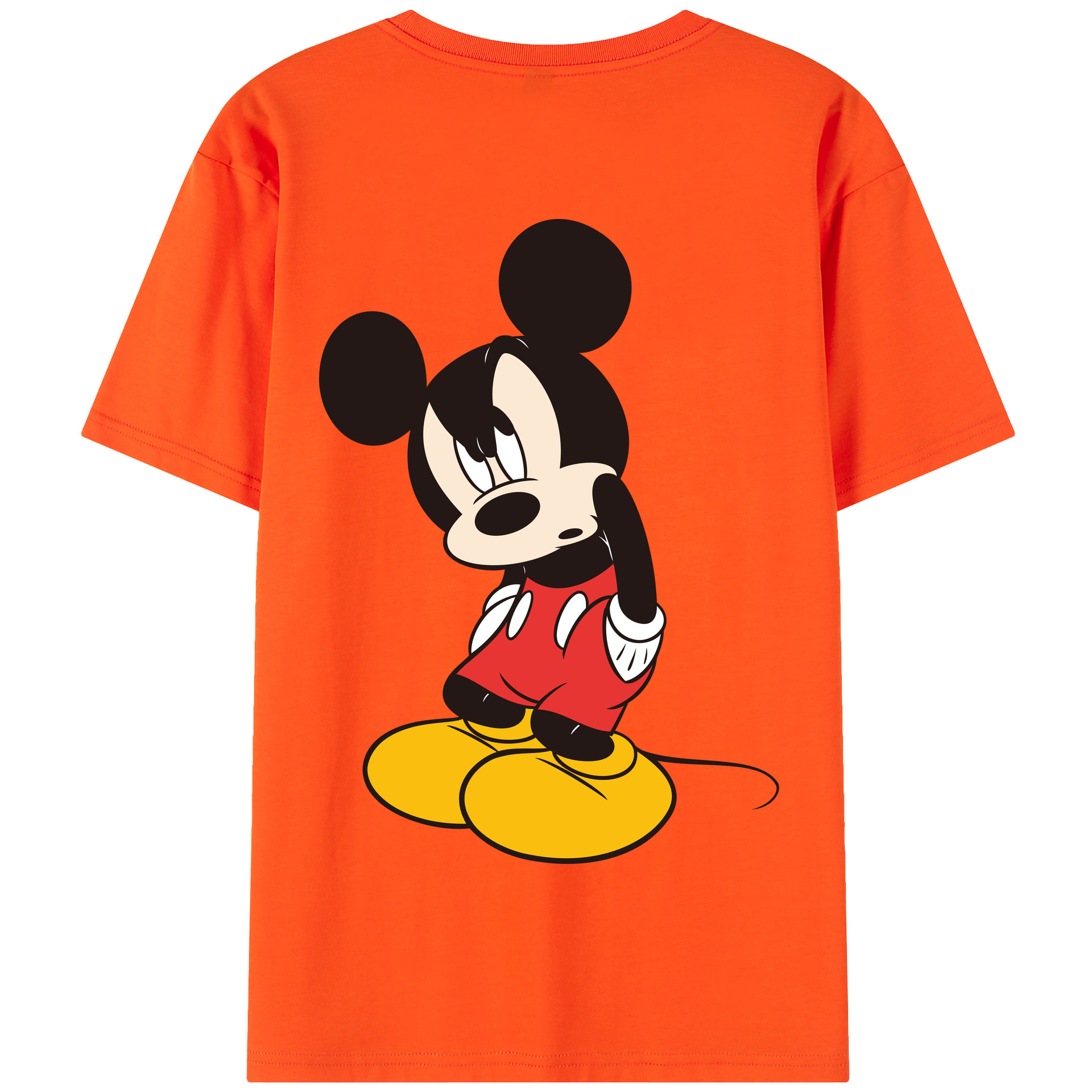 （画像用） ミッキーマウス Mickey Mouse 綿100％半袖Tシャツ（背面プリント）
