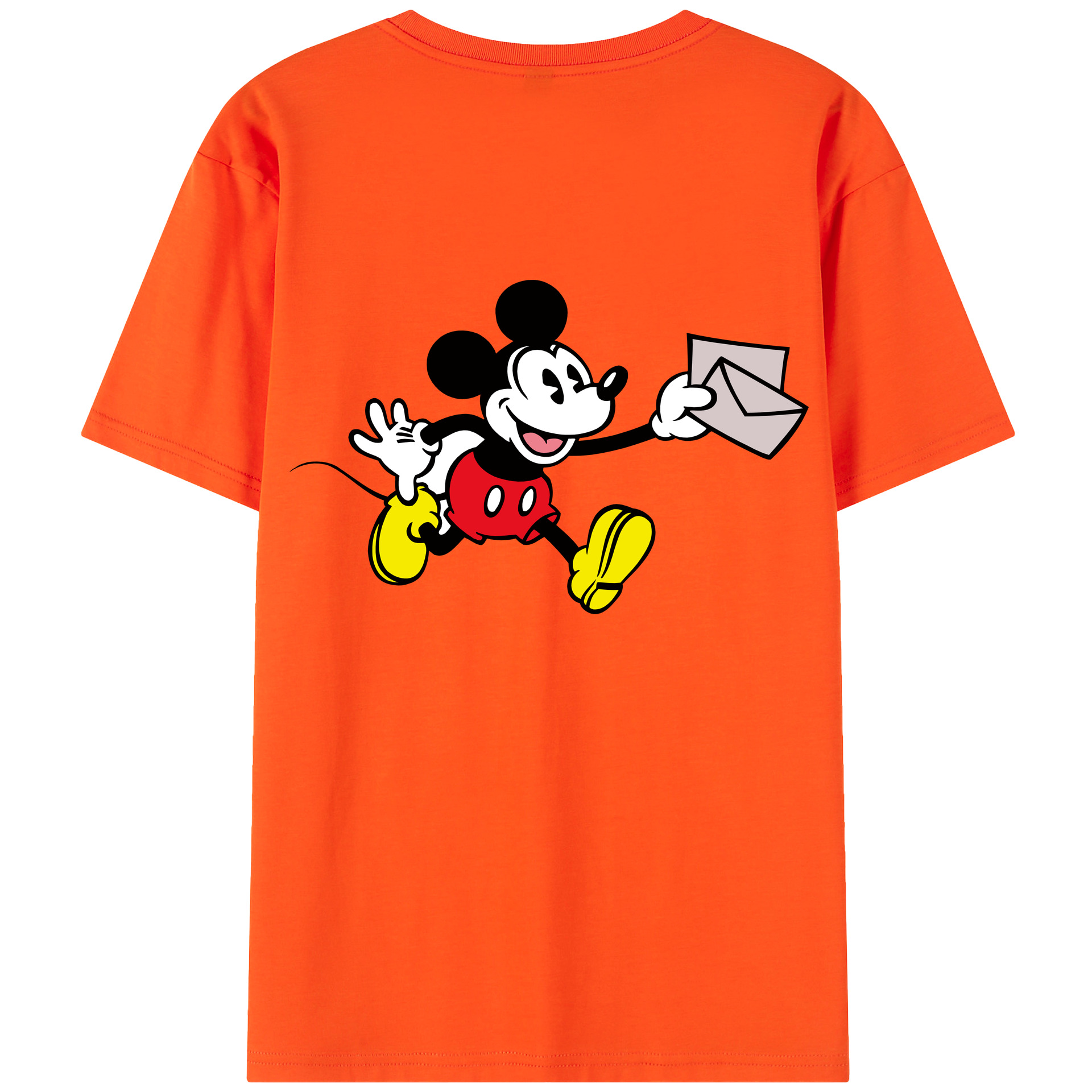 （画像用） ミッキーマウス Mickey Mouse 綿100％半袖Tシャツ（背面プリント）