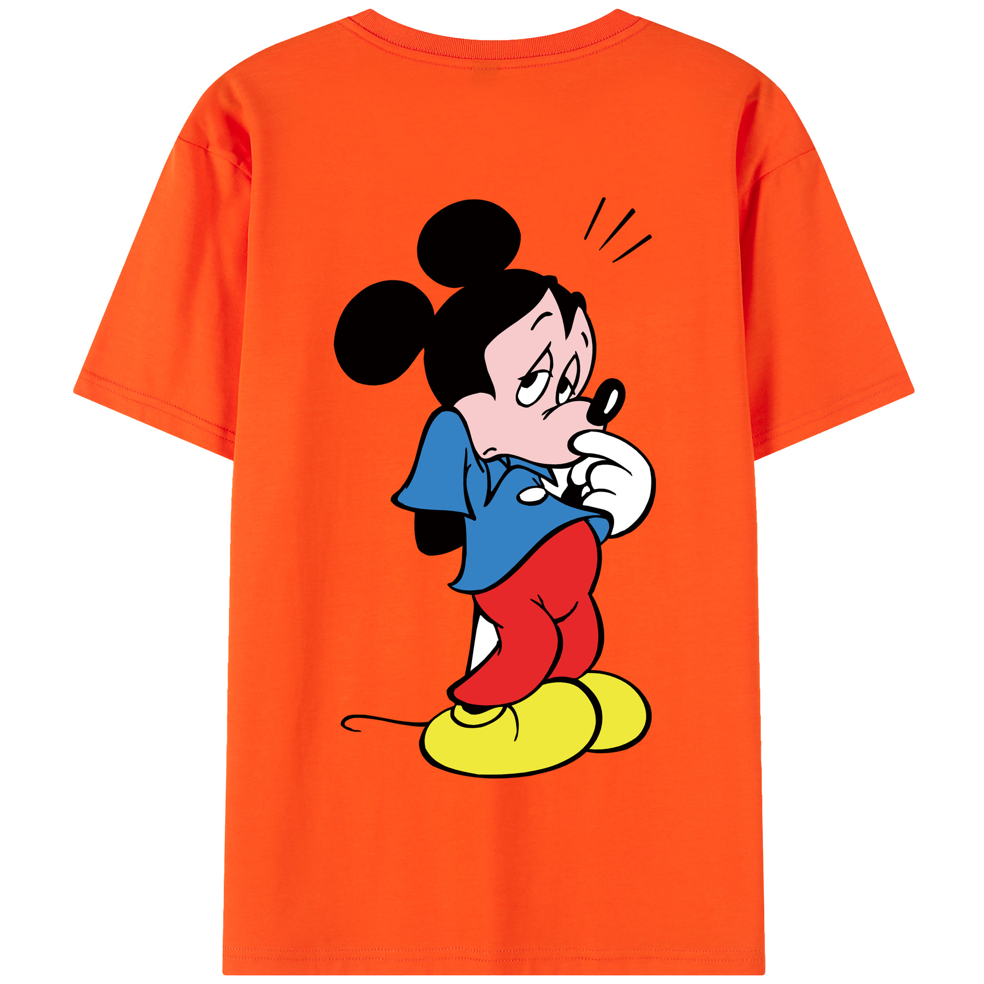 （画像用） ミッキーマウス Mickey Mouse 綿100％半袖Tシャツ（背面プリント）