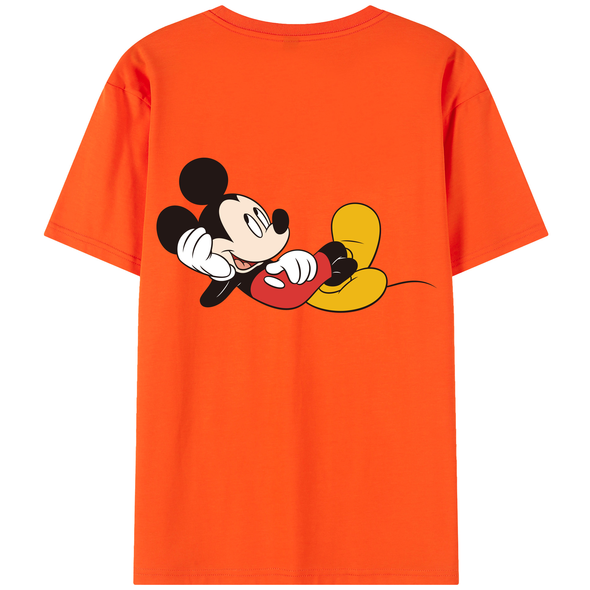 （画像用） ミッキーマウス Mickey Mouse 綿100％半袖Tシャツ（背面プリント）