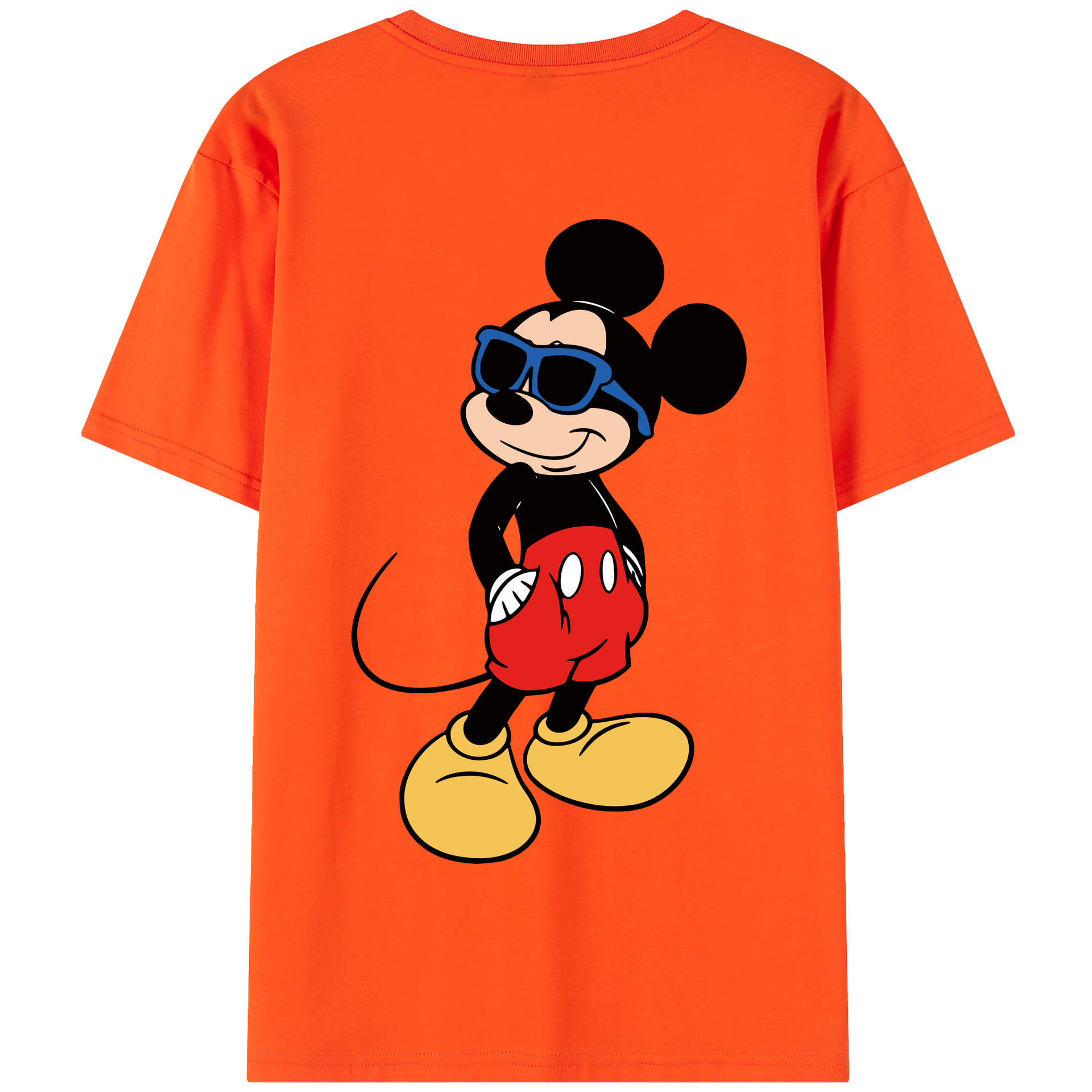 （画像用） ミッキーマウス Mickey Mouse 綿100％半袖Tシャツ（背面プリント）