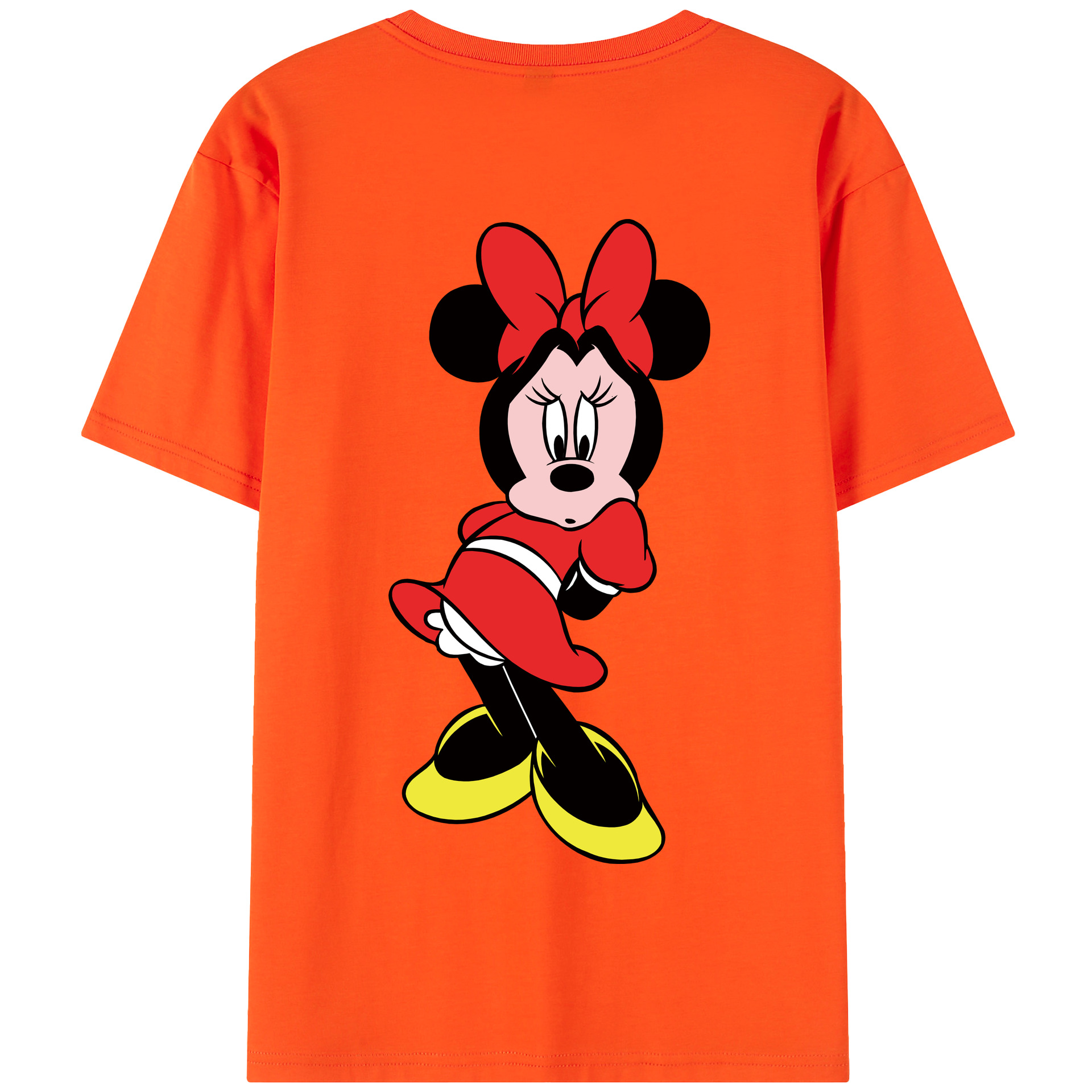 ミッキーマウス Mickey Mouse 綿100％半袖Tシャツ（背面プリント）