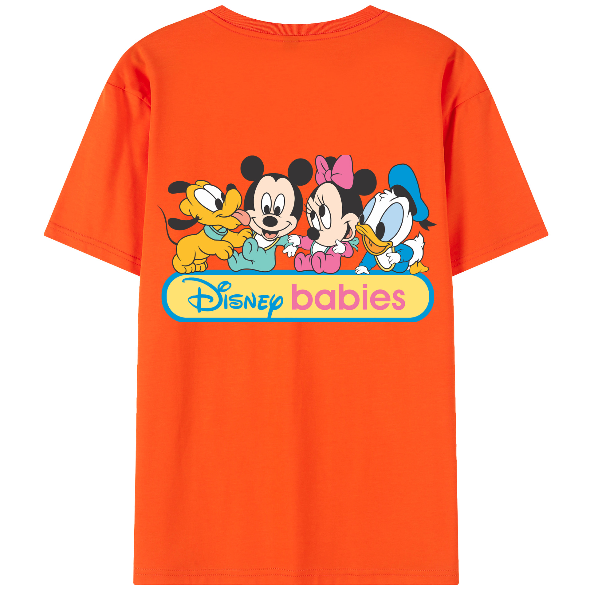 （画像用） ミッキーマウス Mickey Mouse 綿100％半袖Tシャツ（背面プリント）
