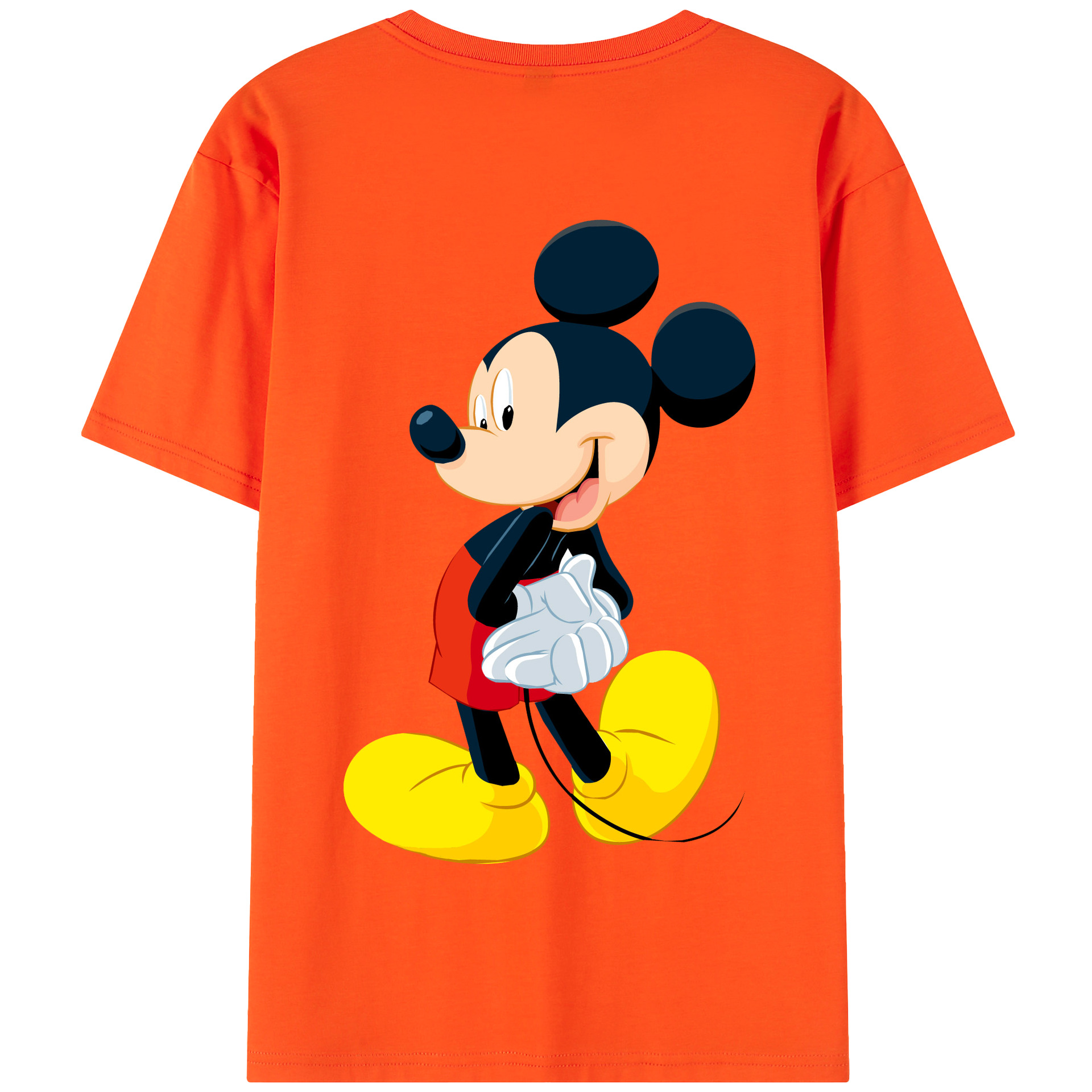 （画像用） ミッキーマウス Mickey Mouse 綿100％半袖Tシャツ（背面プリント）