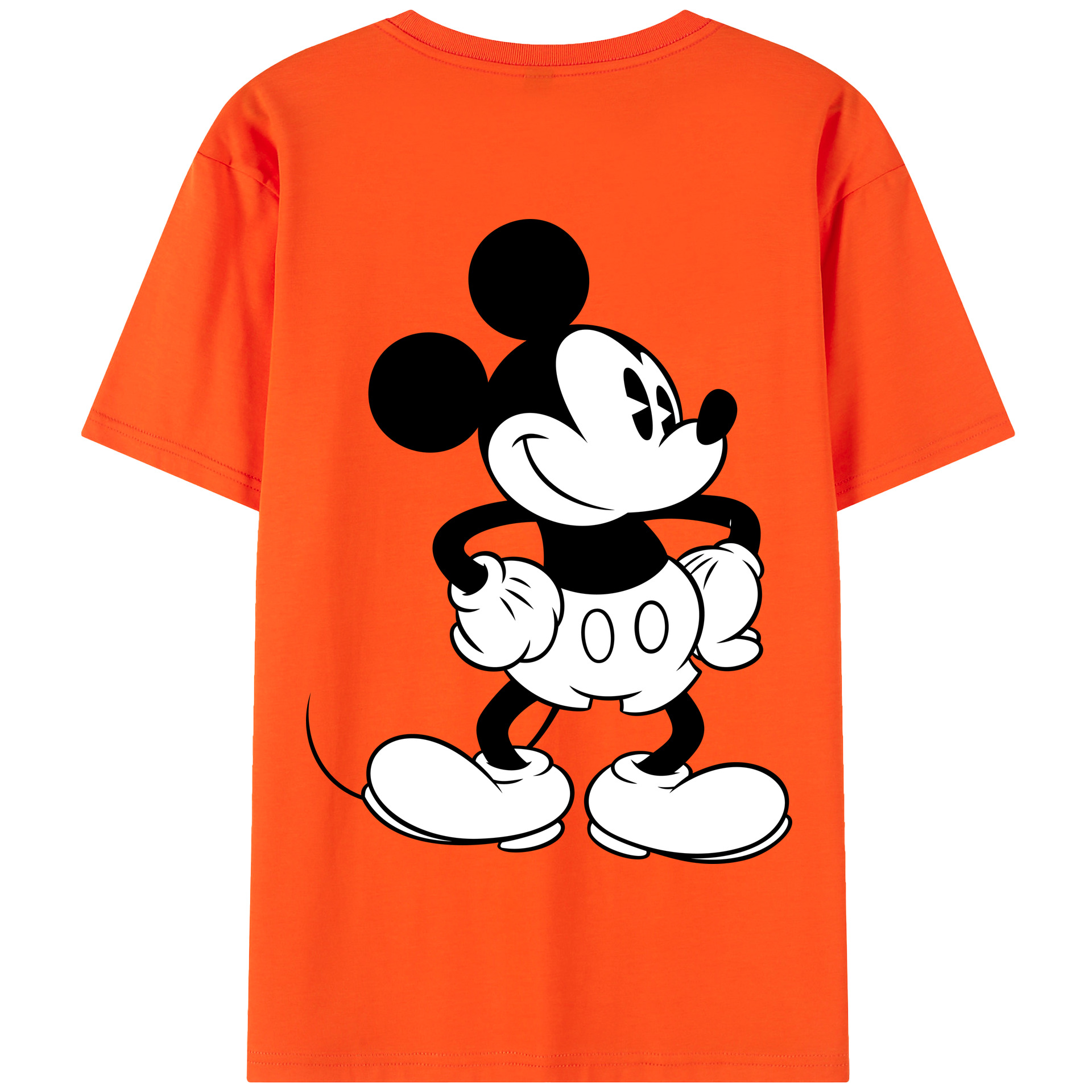 （画像用） ミッキーマウス Mickey Mouse 綿100％半袖Tシャツ（背面プリント）