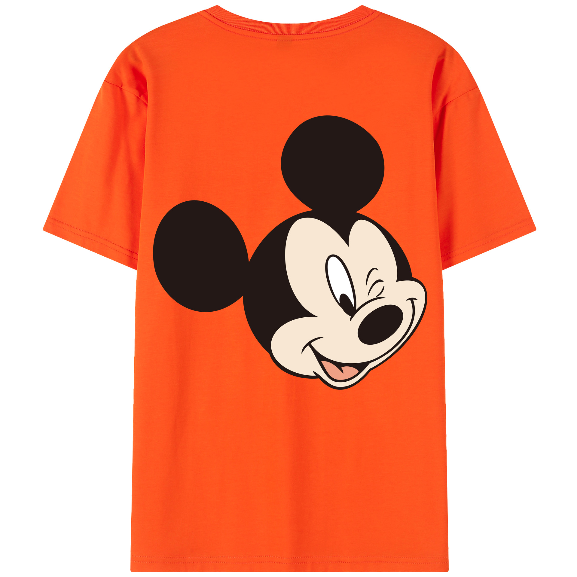 （画像用） ミッキーマウス Mickey Mouse 綿100％半袖Tシャツ（背面プリント）