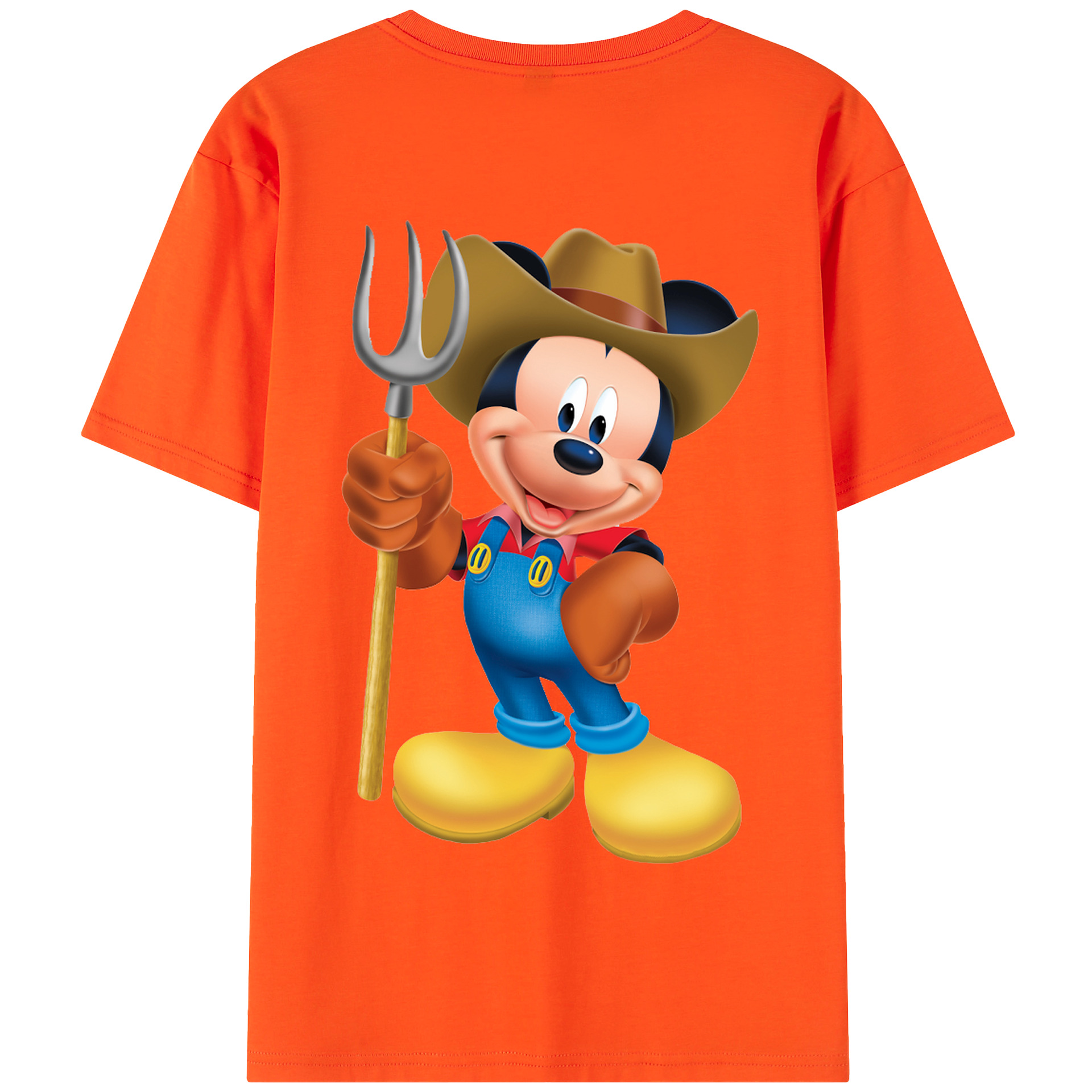 （画像用） ミッキーマウス Mickey Mouse 綿100％半袖Tシャツ（背面プリント）